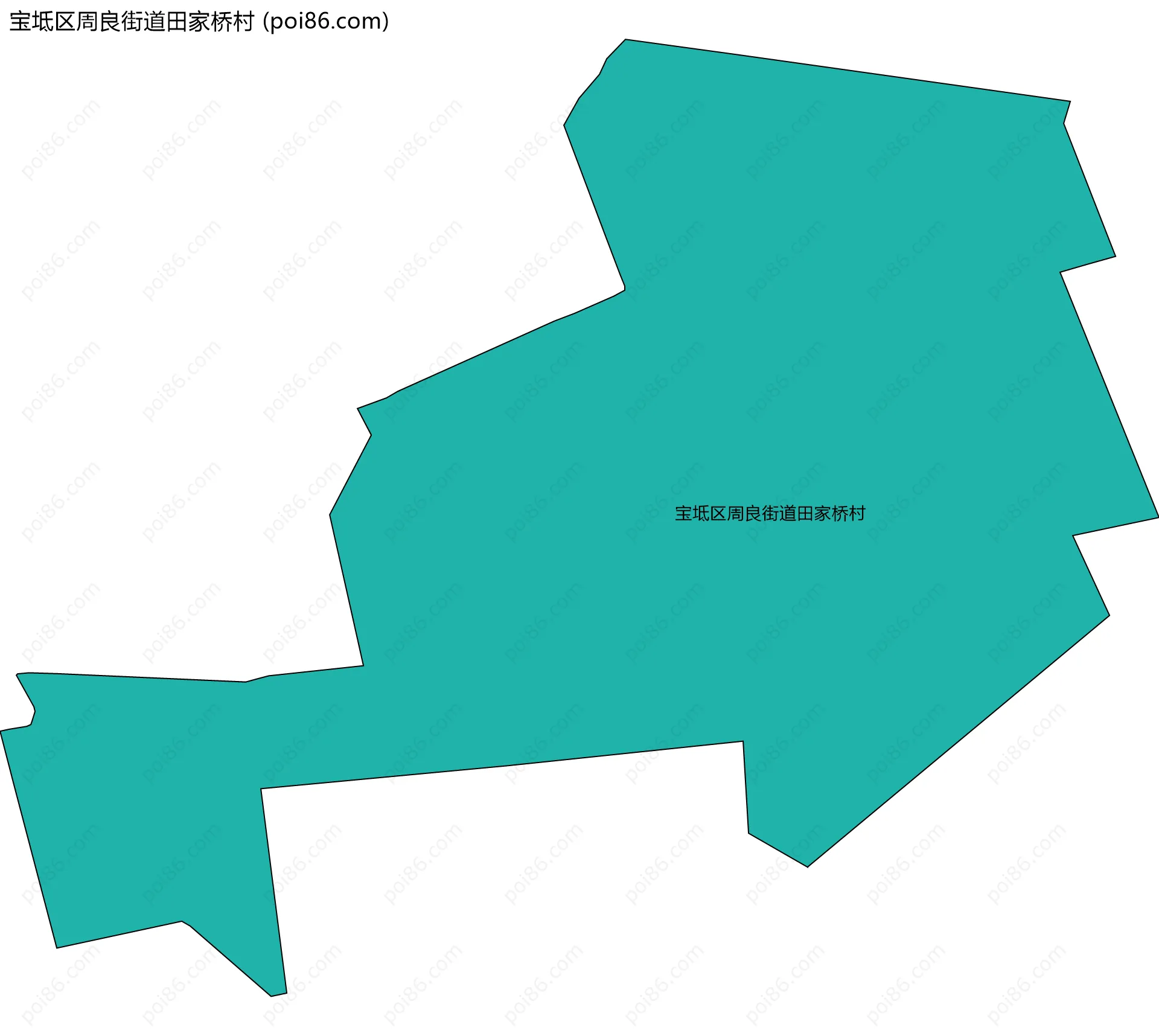 宝坻区周良街道田家桥村边界地图