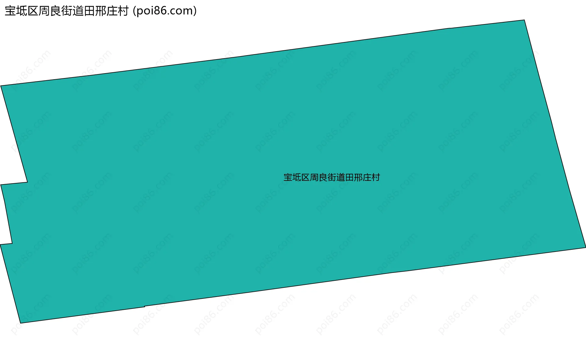 宝坻区周良街道田邢庄村边界地图