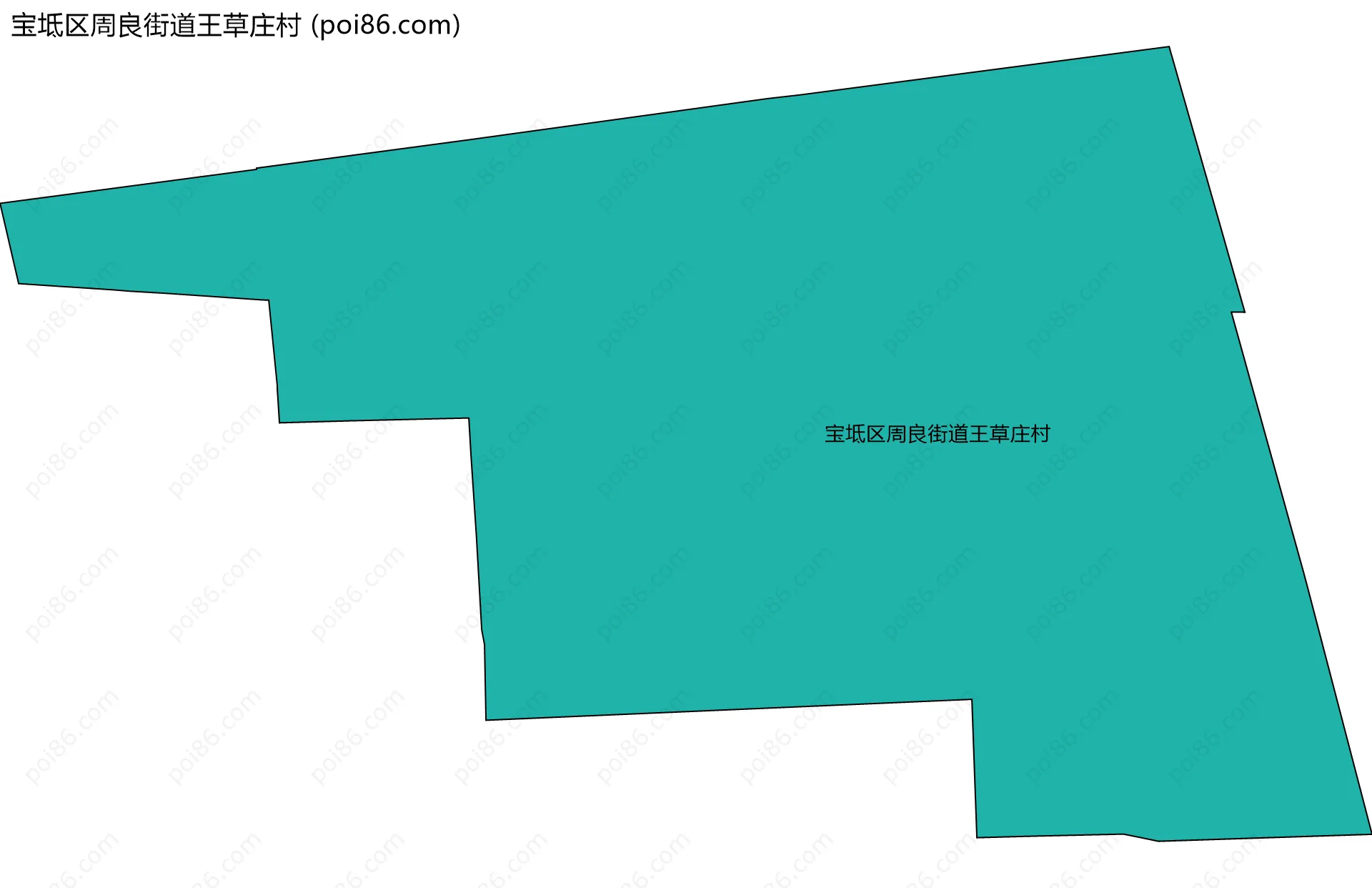 宝坻区周良街道王草庄村边界地图