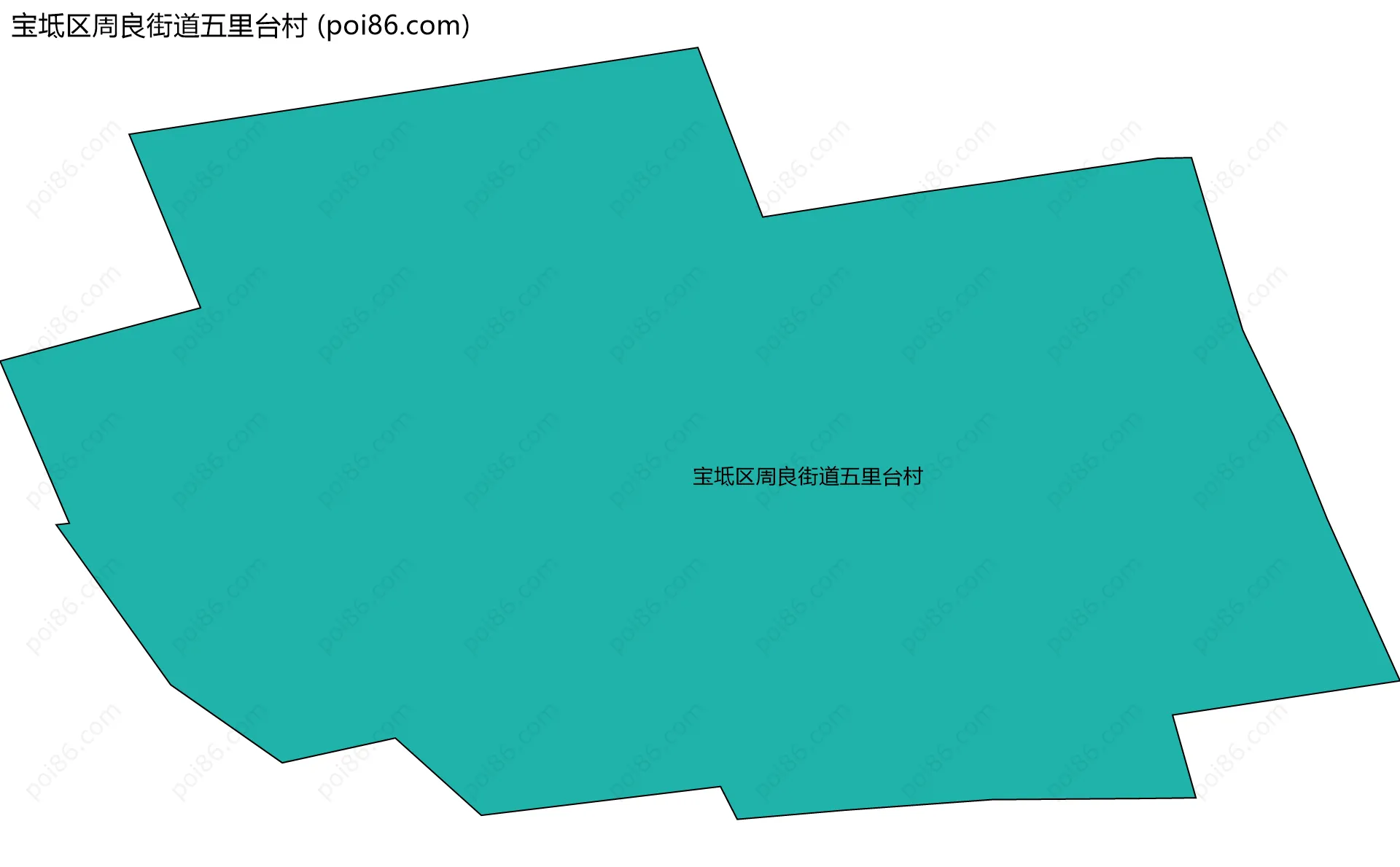 宝坻区周良街道五里台村边界地图