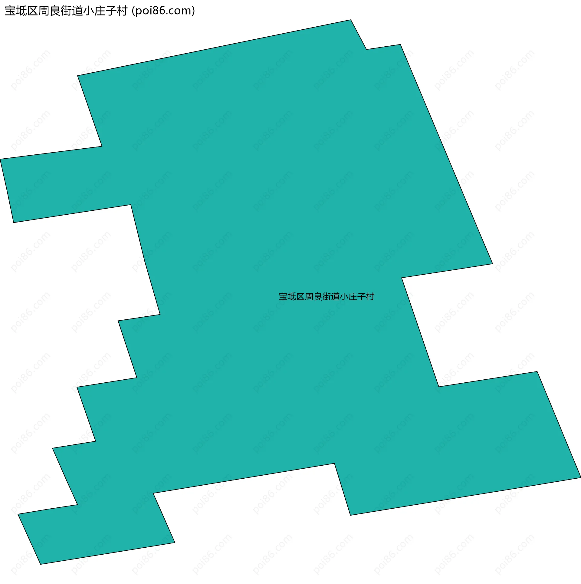 宝坻区周良街道小庄子村边界地图