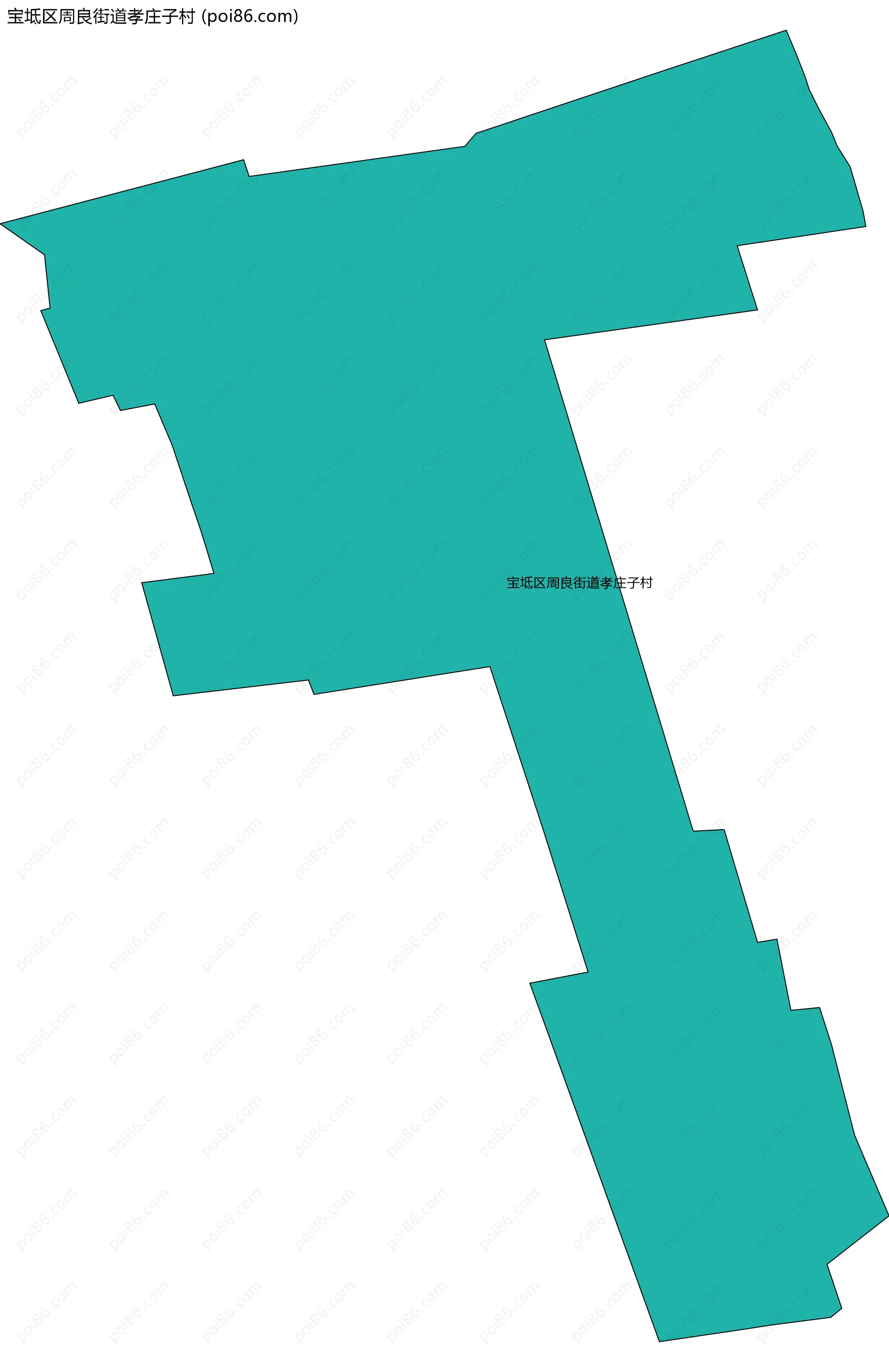 宝坻区周良街道孝庄子村边界地图