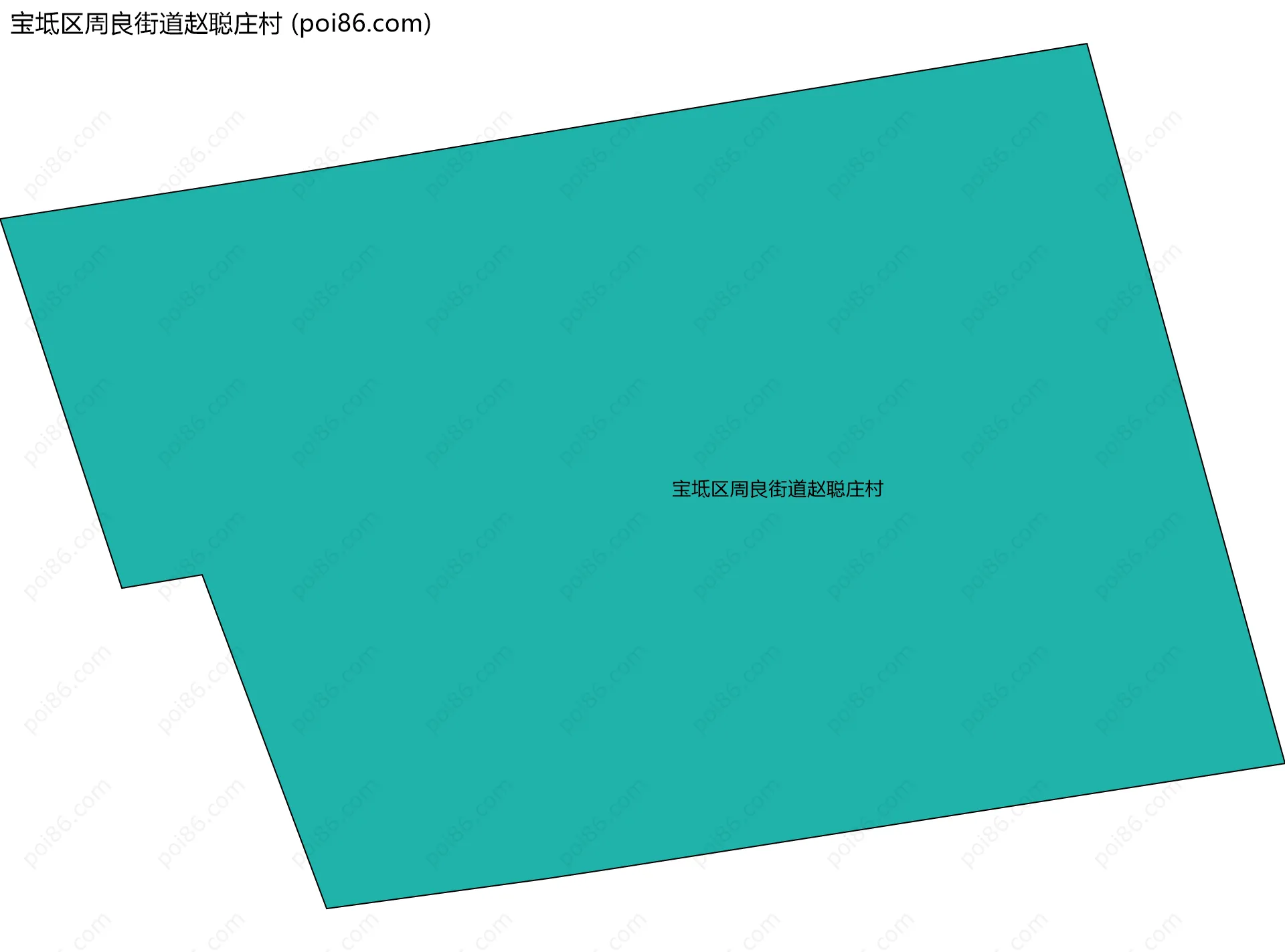 宝坻区周良街道赵聪庄村边界地图