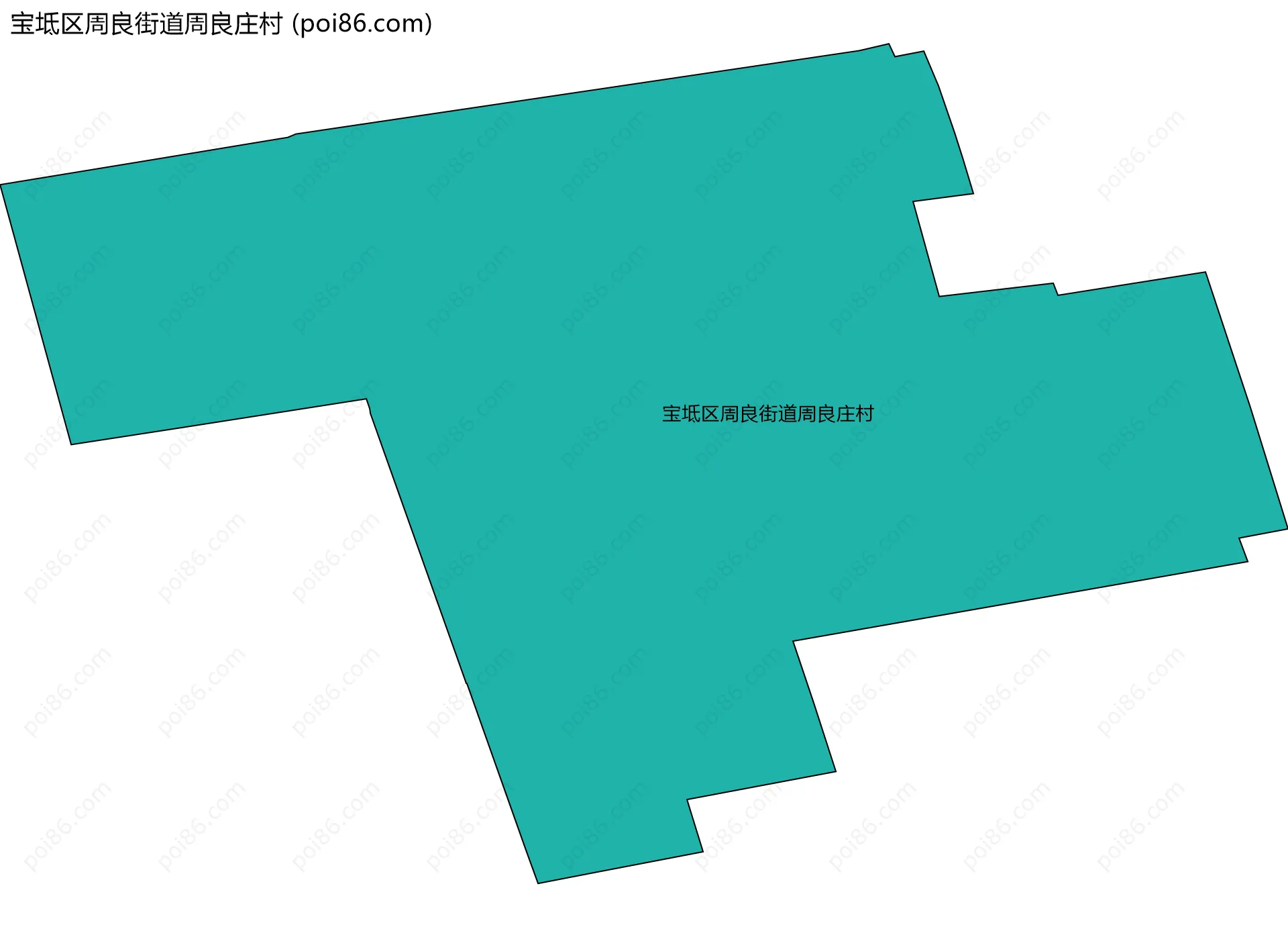 宝坻区周良街道周良庄村边界地图