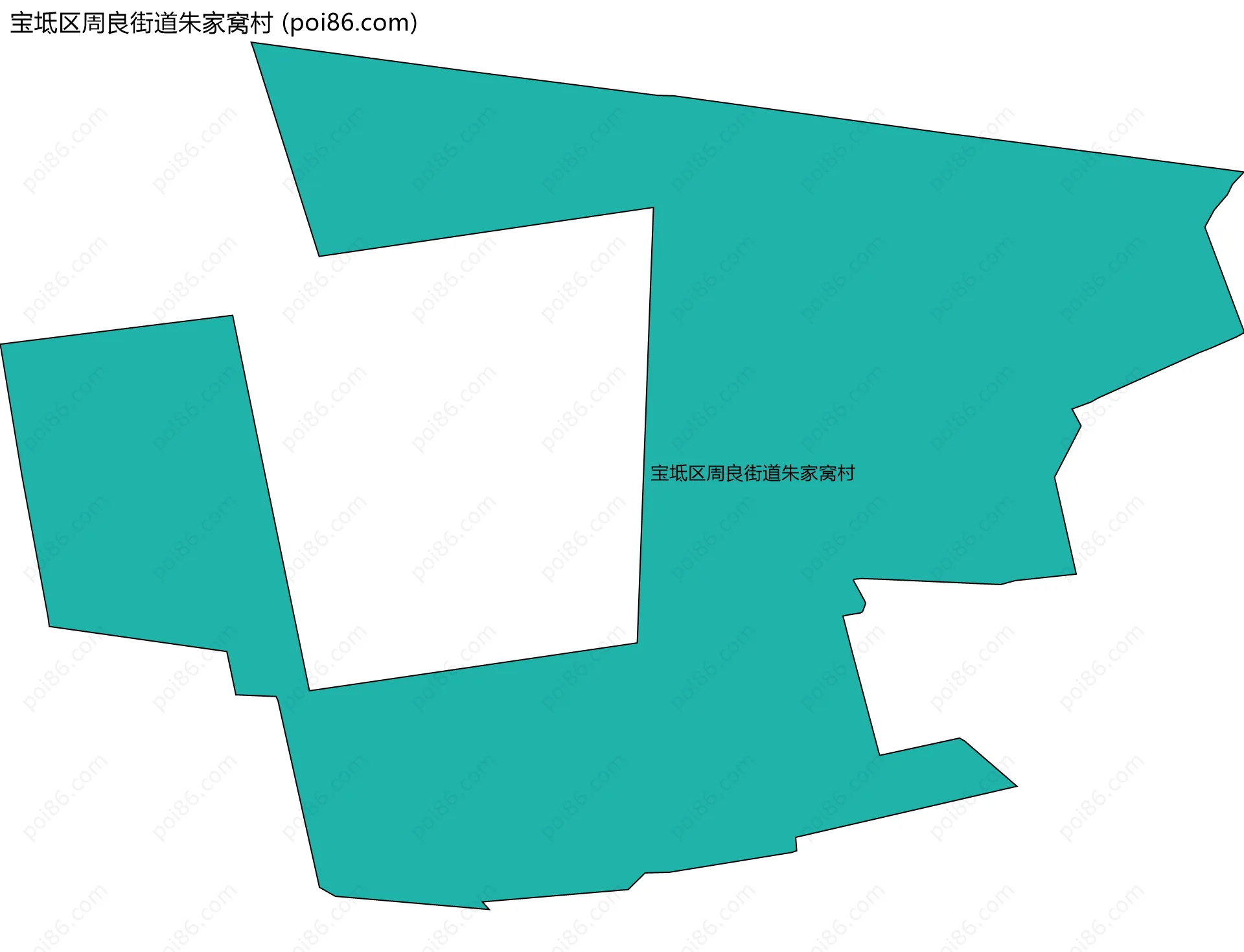 宝坻区周良街道朱家窝村边界地图