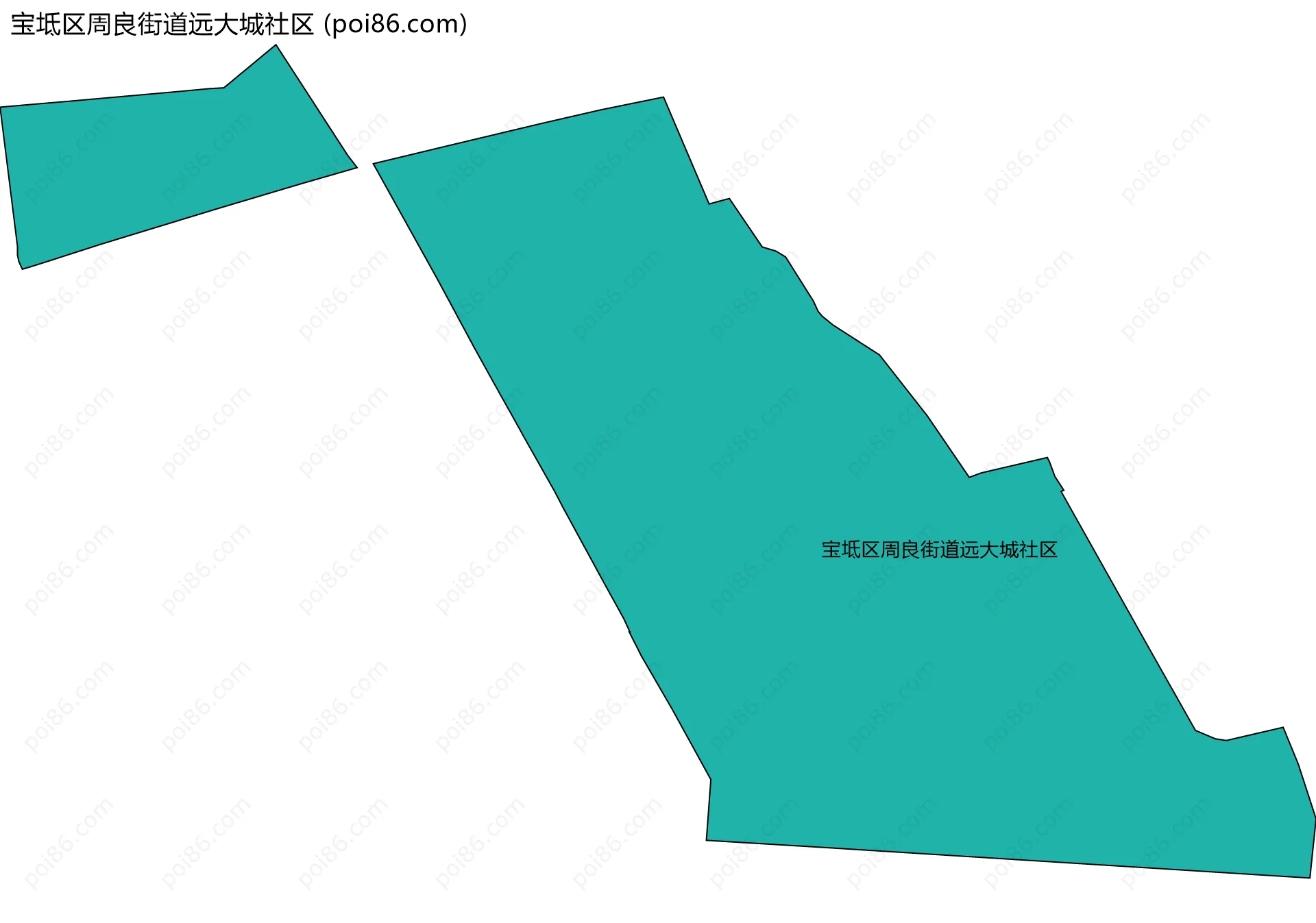 宝坻区周良街道远大城社区边界地图