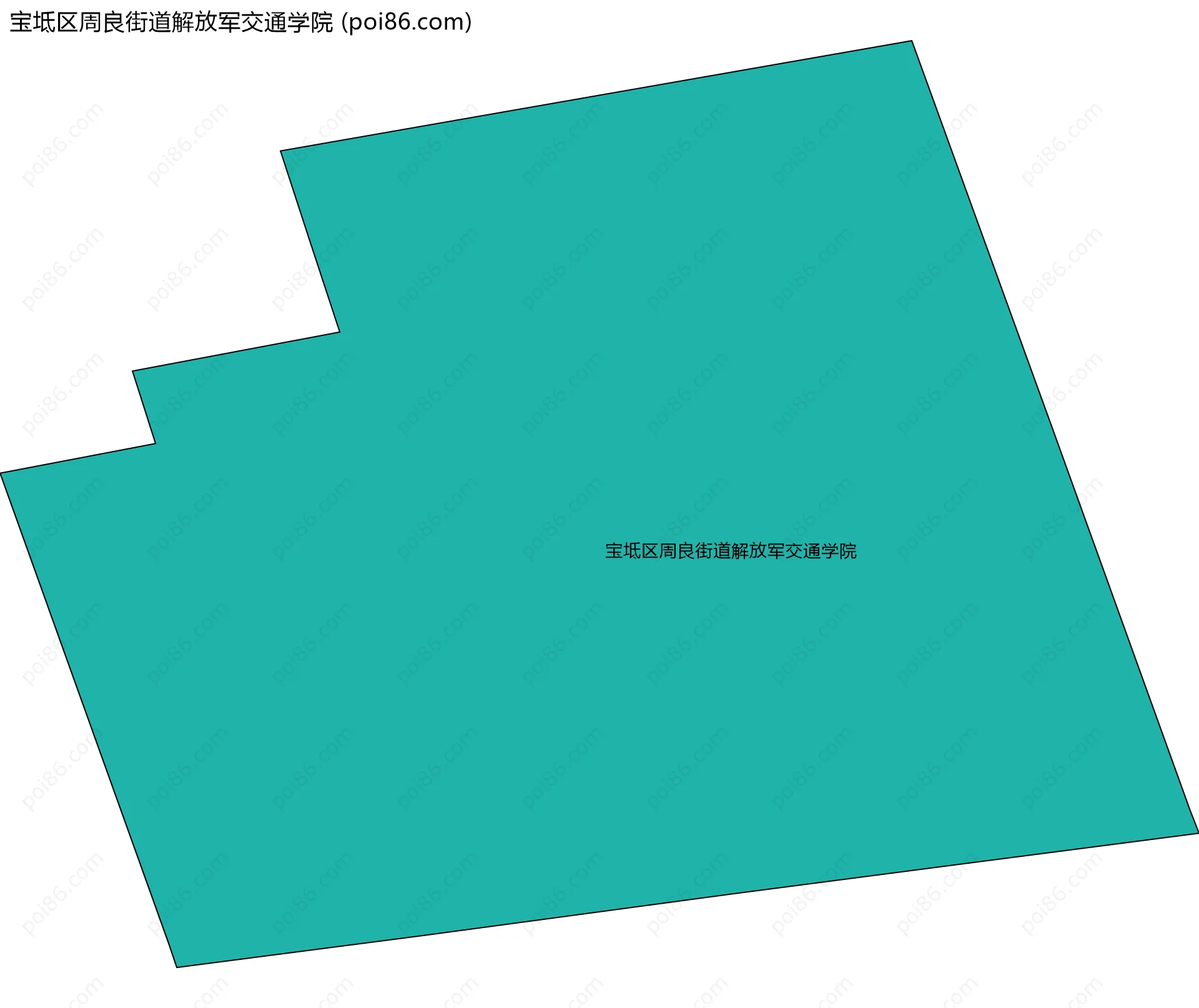 宝坻区周良街道解放军交通学院边界地图