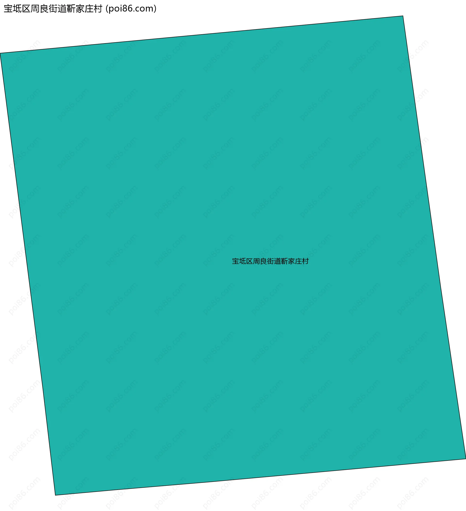 宝坻区周良街道靳家庄村边界地图