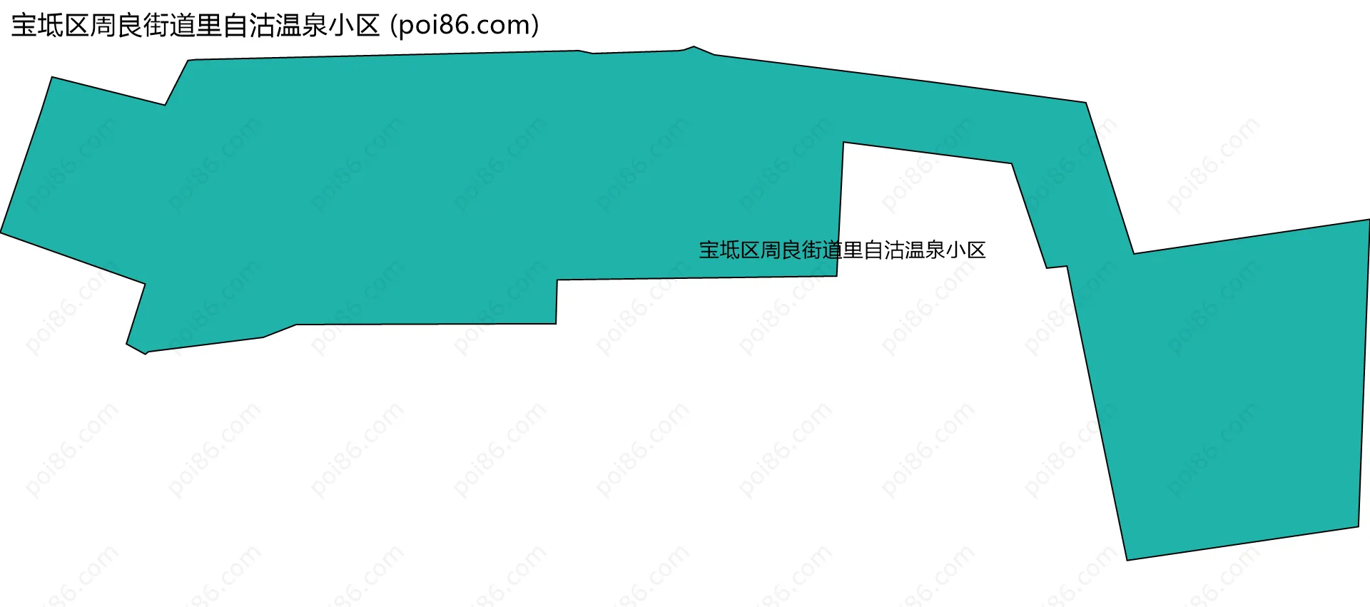 宝坻区周良街道里自沽温泉小区边界地图