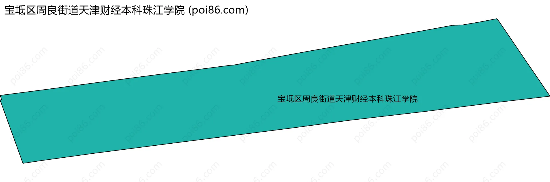 宝坻区周良街道天津财经本科珠江学院边界地图