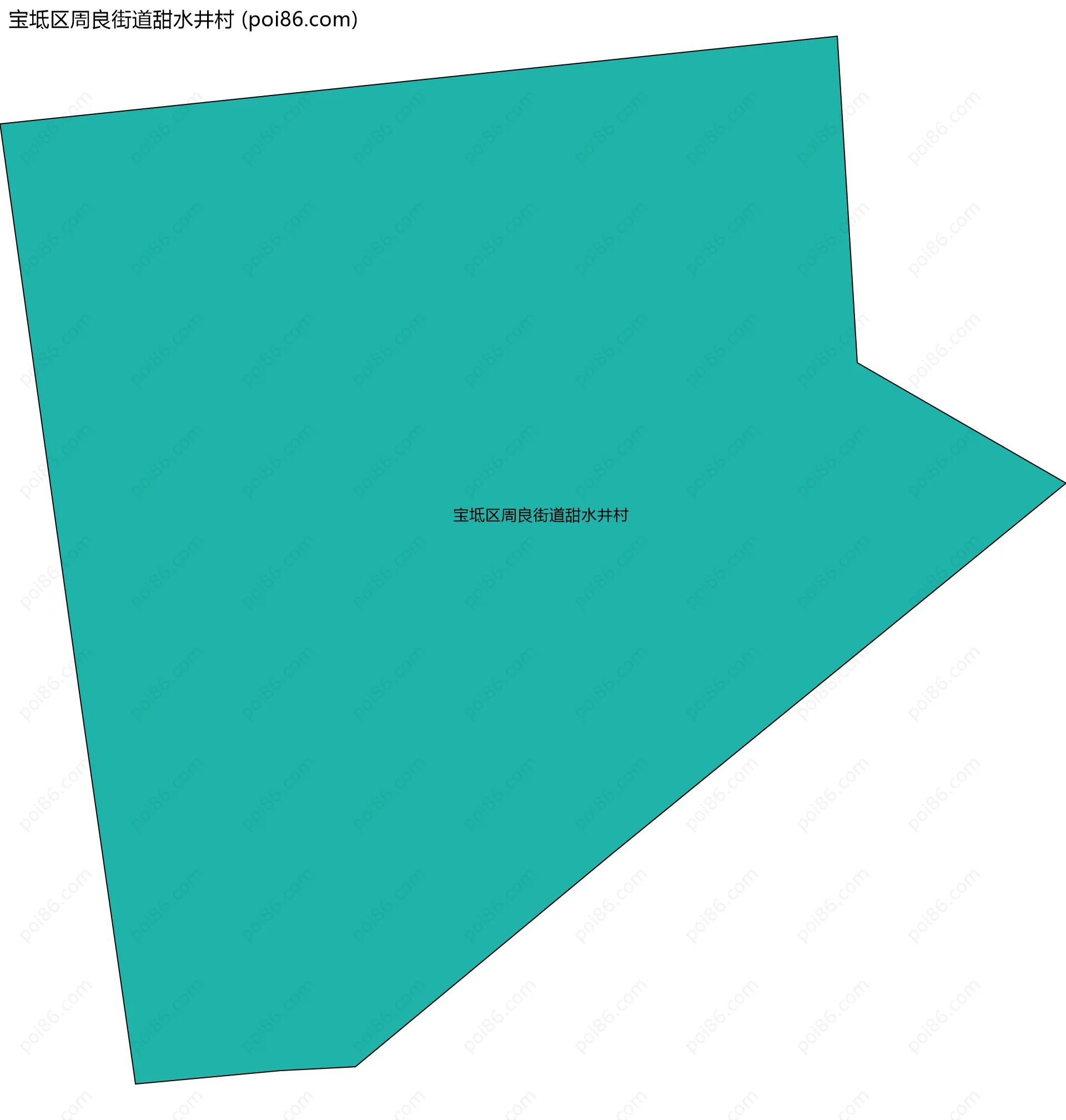 宝坻区周良街道甜水井村边界地图