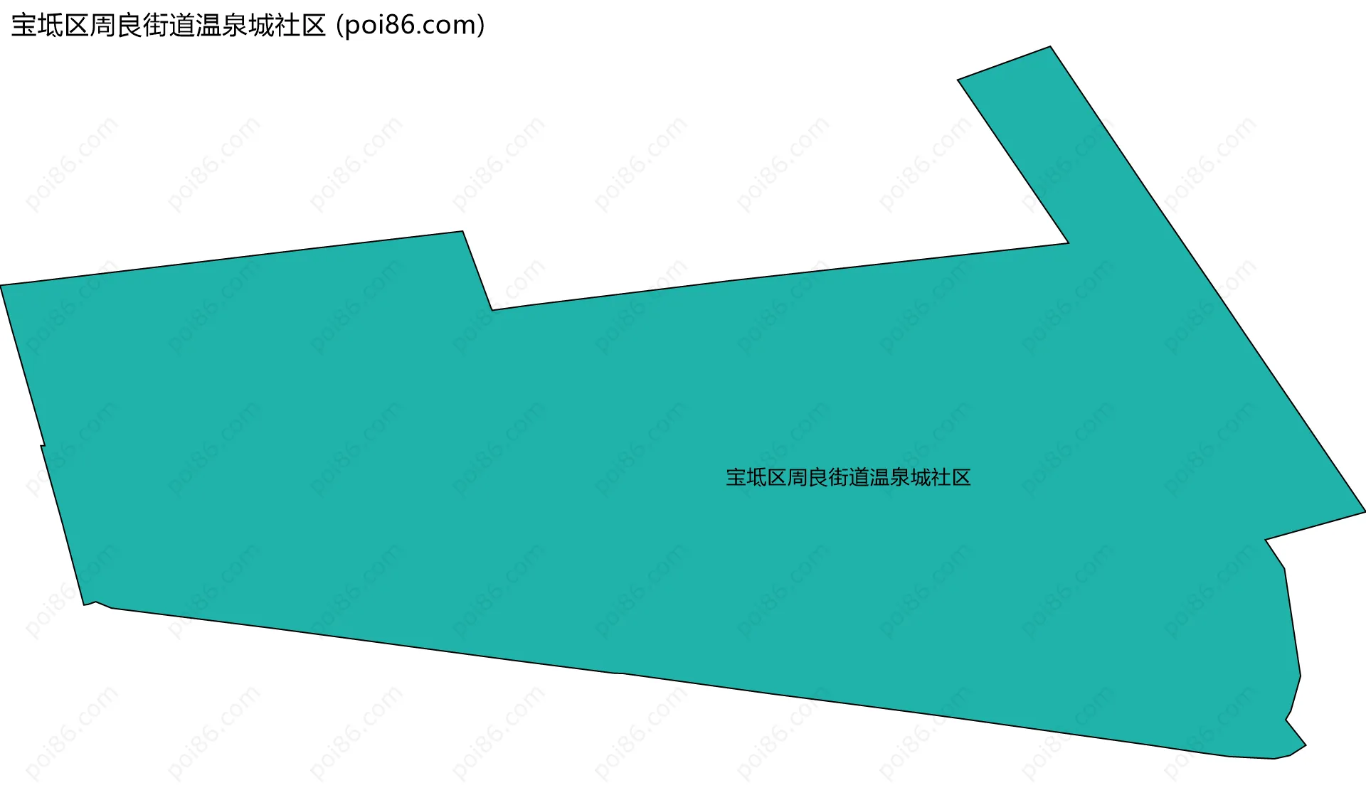 宝坻区周良街道温泉城社区边界地图