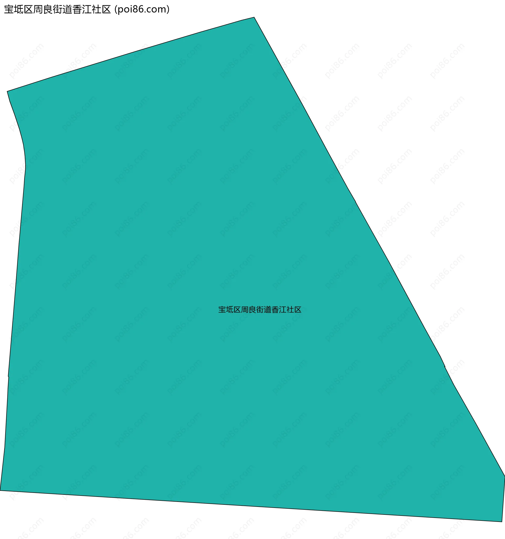 宝坻区周良街道香江社区边界地图