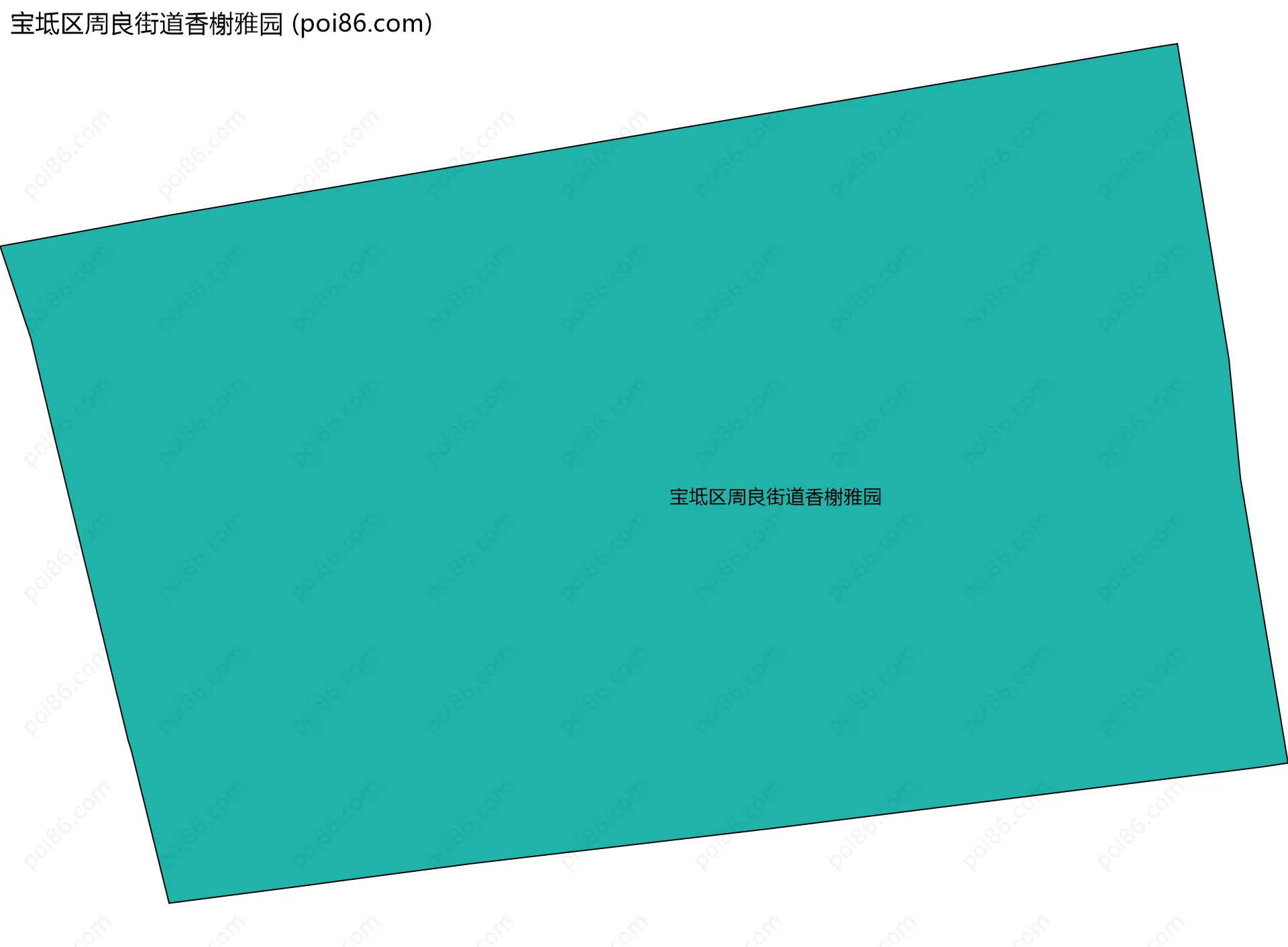 宝坻区周良街道香榭雅园边界地图