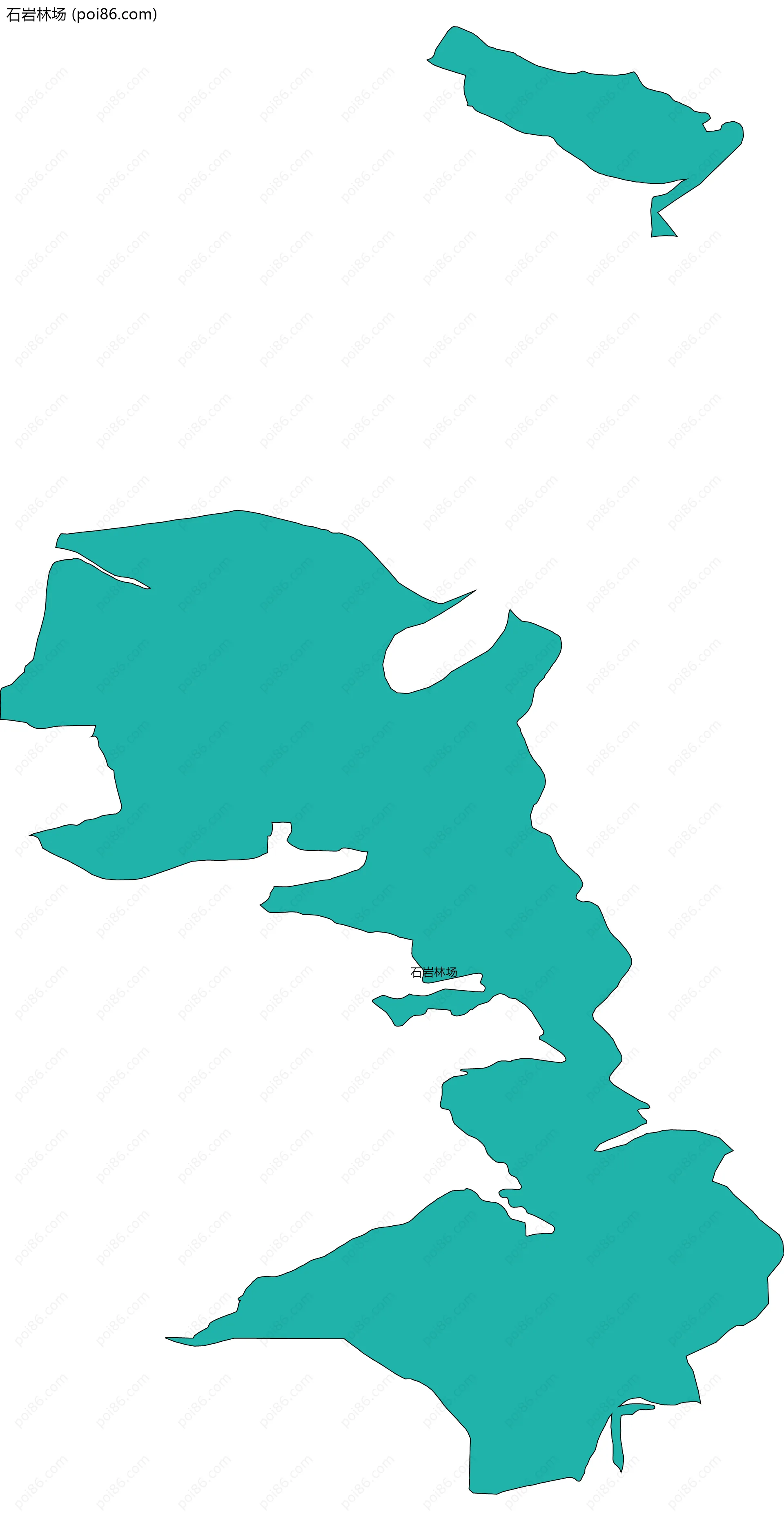石岩林场边界地图