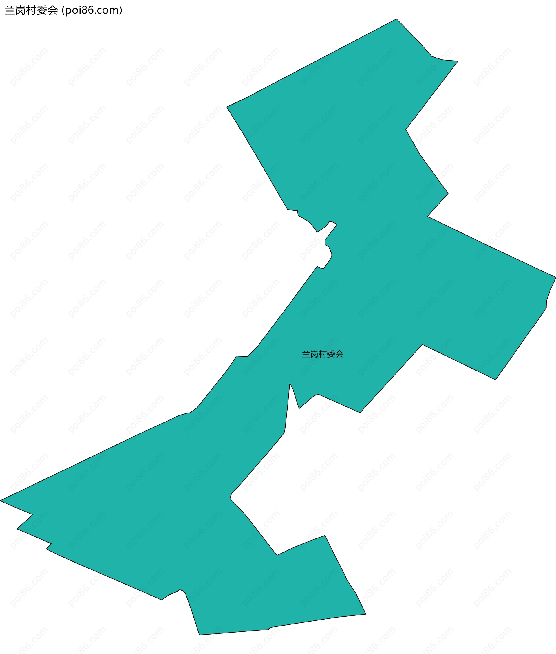 兰岗村委会边界地图