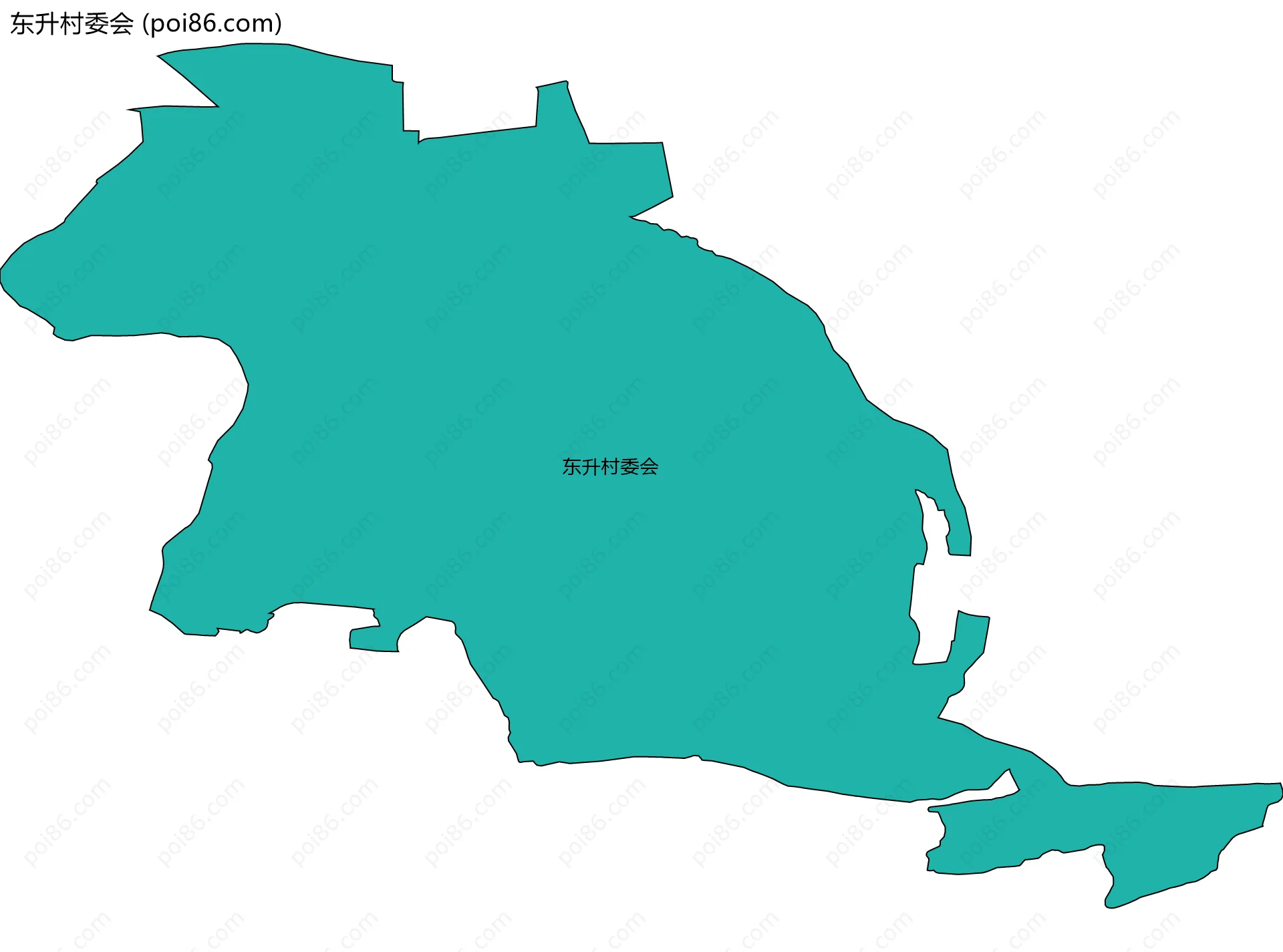 东升村委会边界地图
