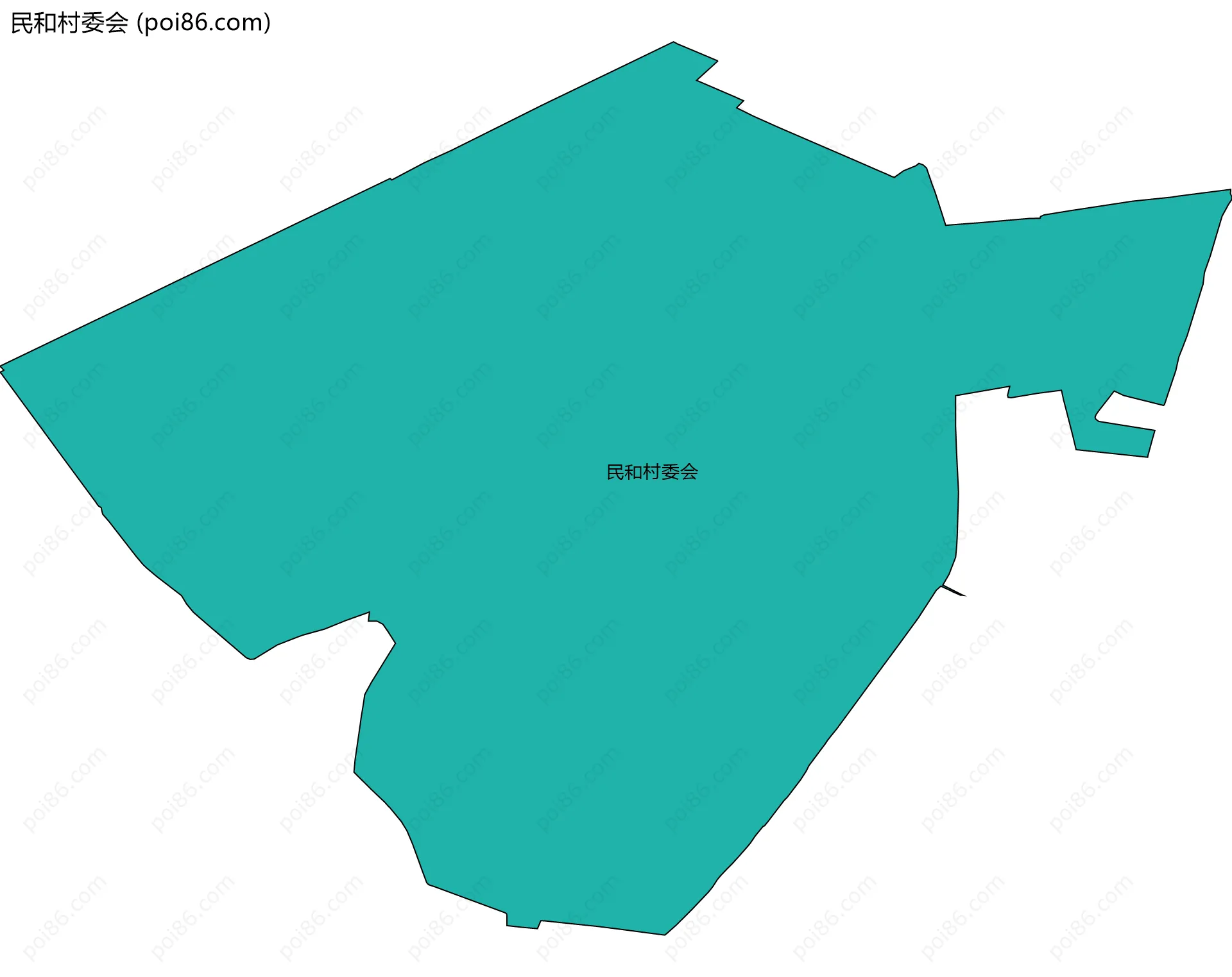 民和村委会边界地图