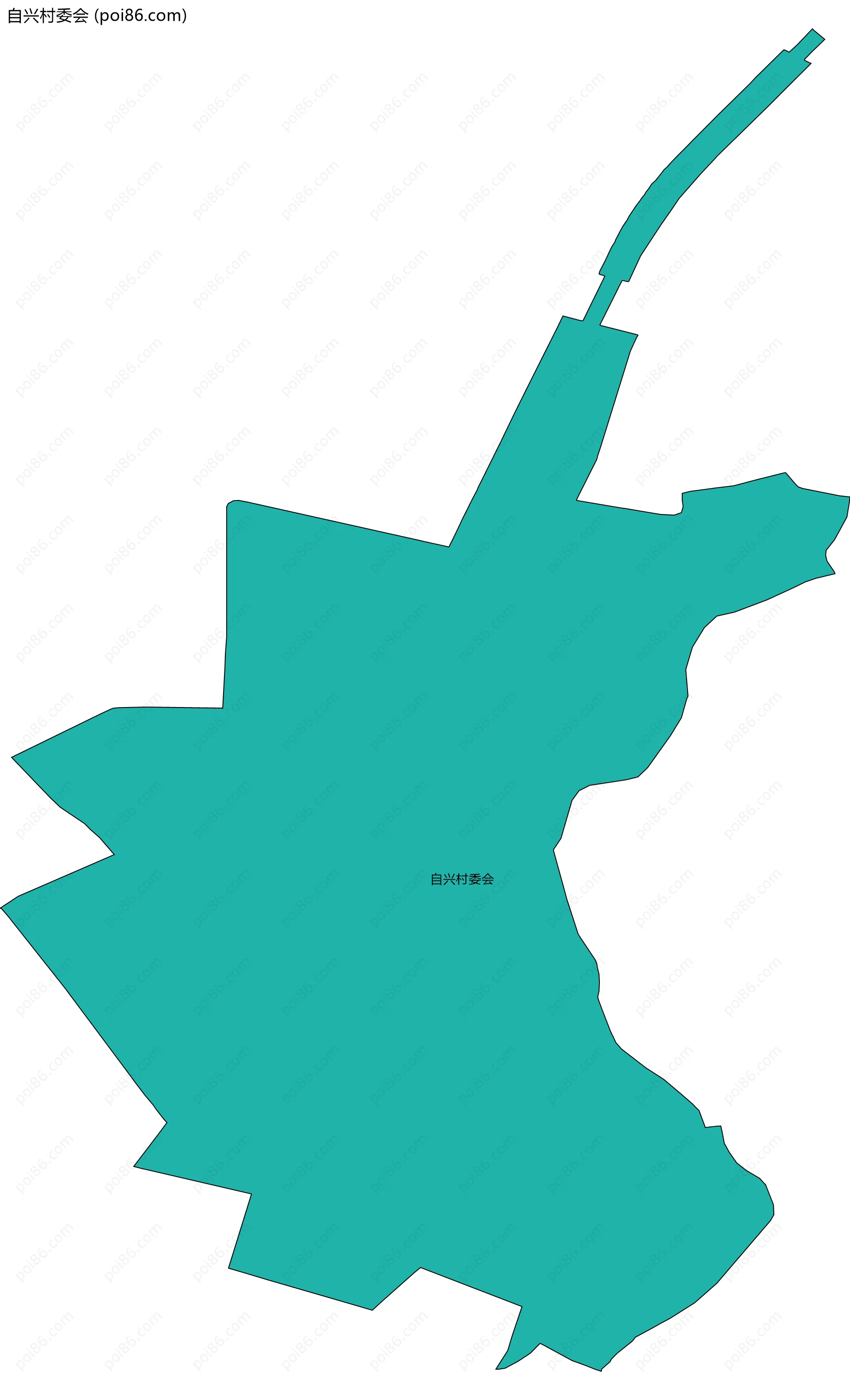 自兴村委会边界地图