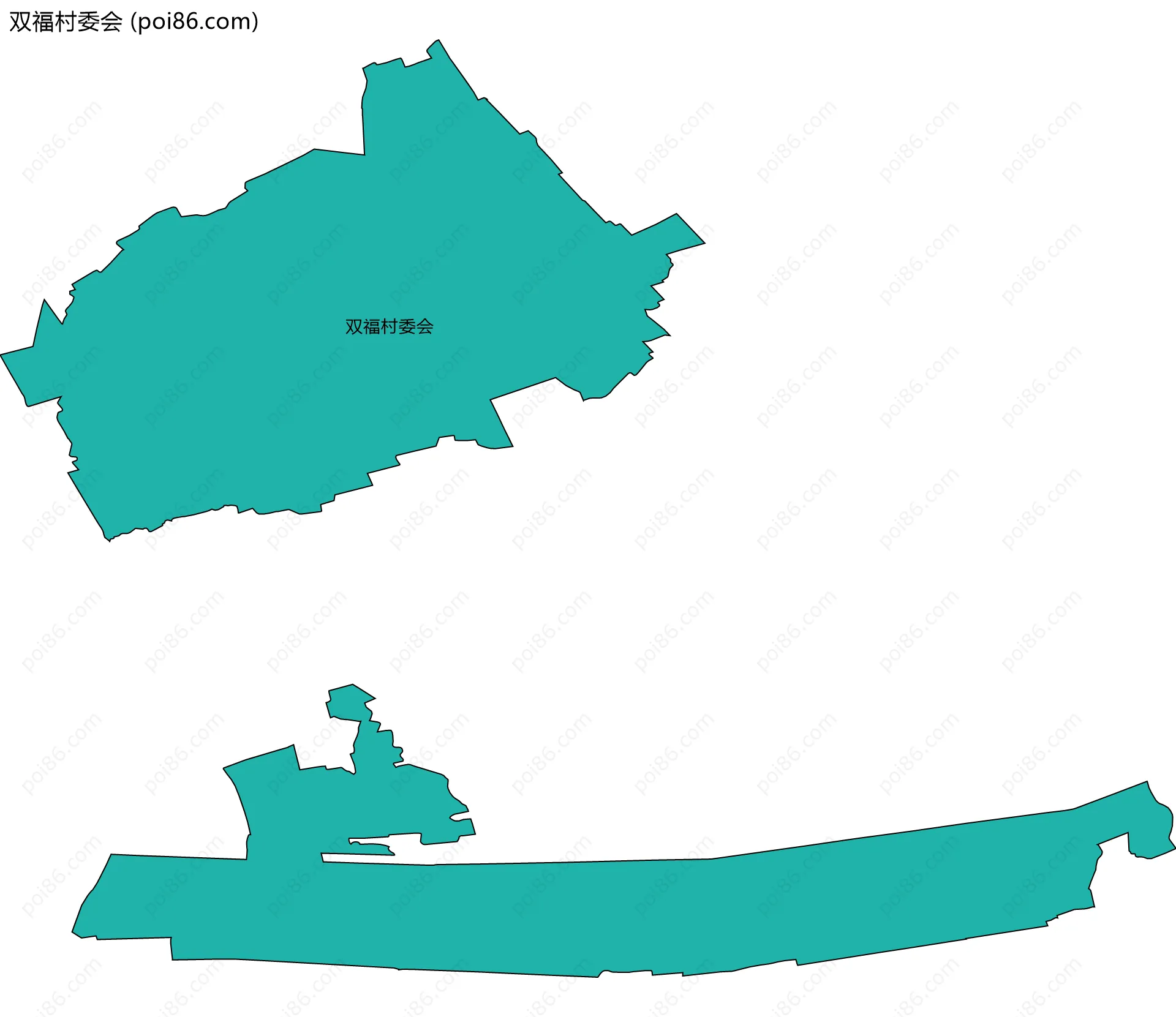 双福村委会边界地图