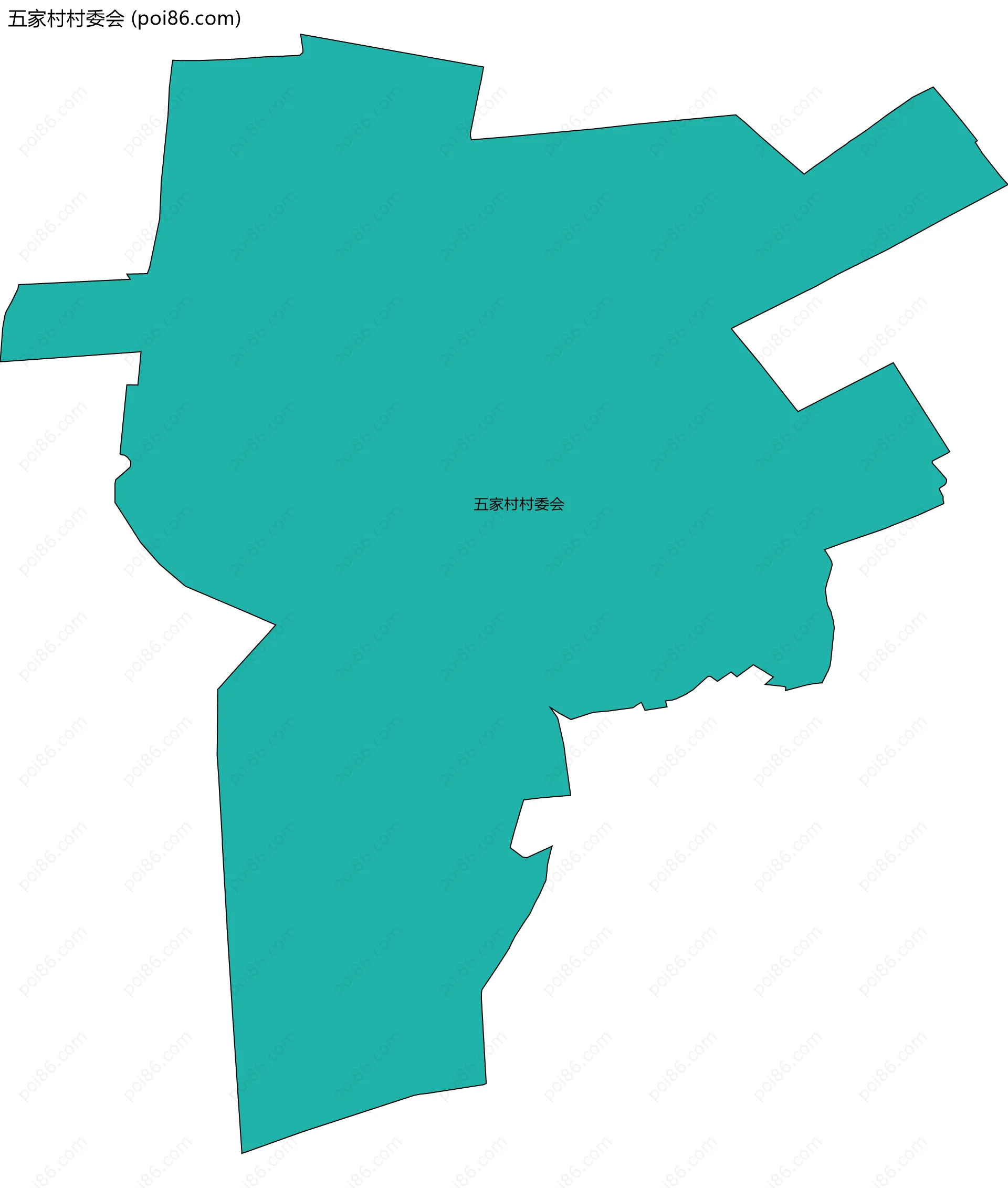 五家村村委会边界地图