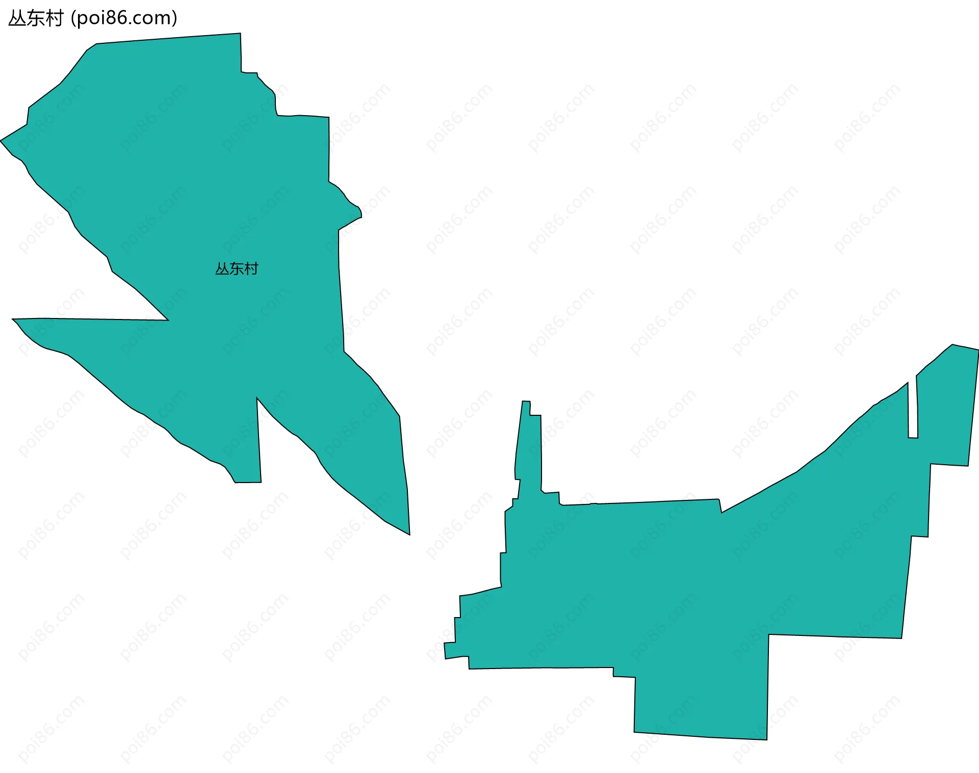 丛东村边界地图