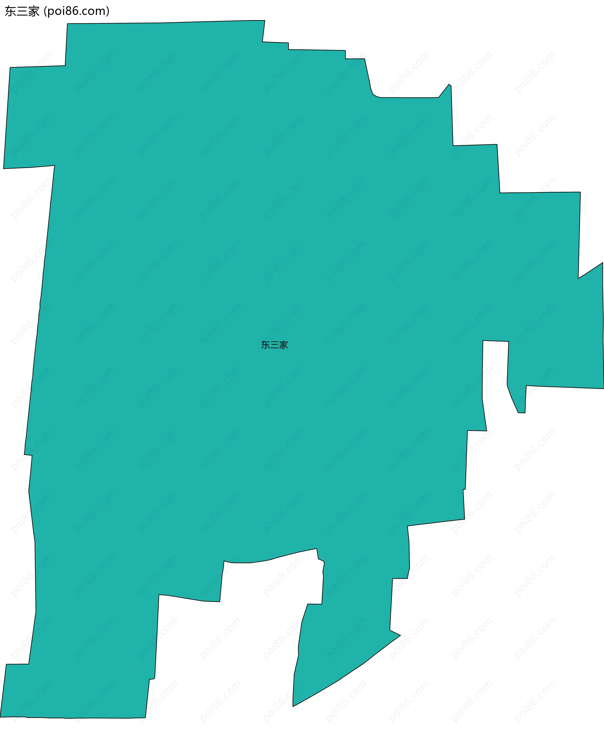 东三家边界地图