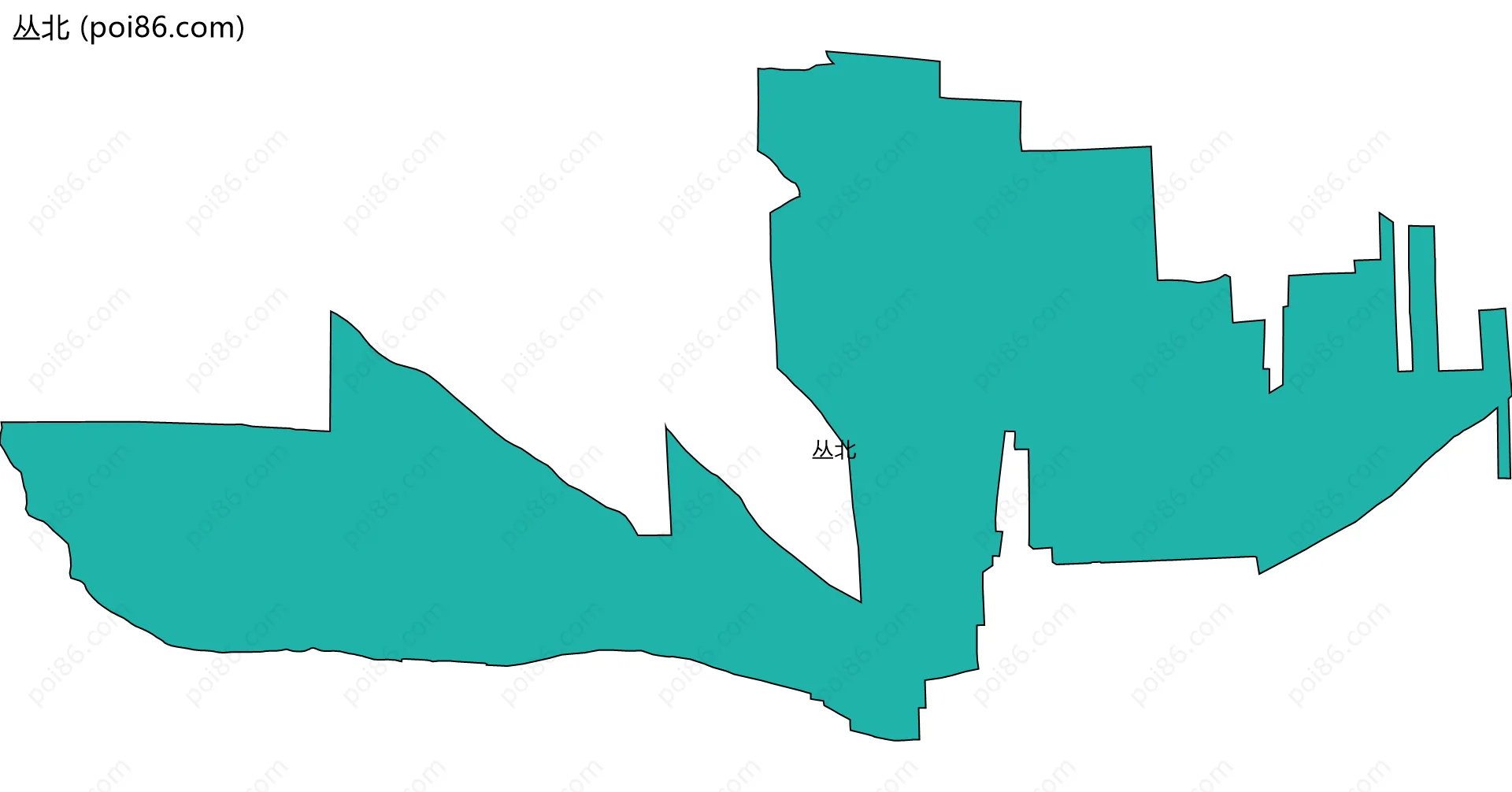 丛北边界地图