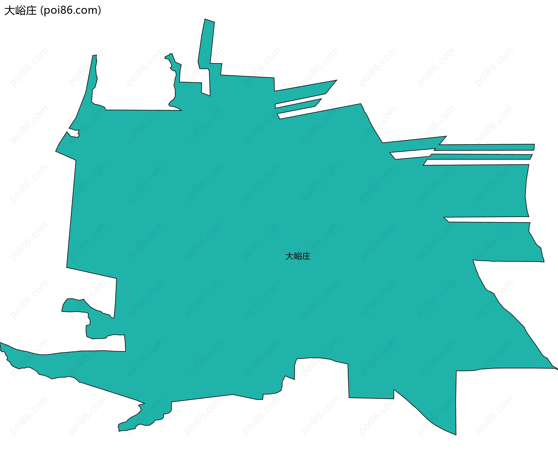 大峪庄边界地图