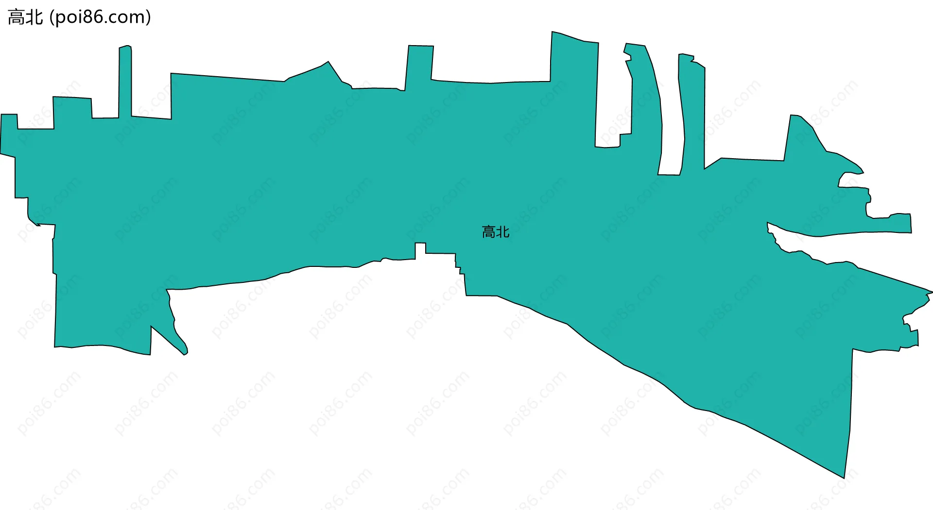 高北边界地图