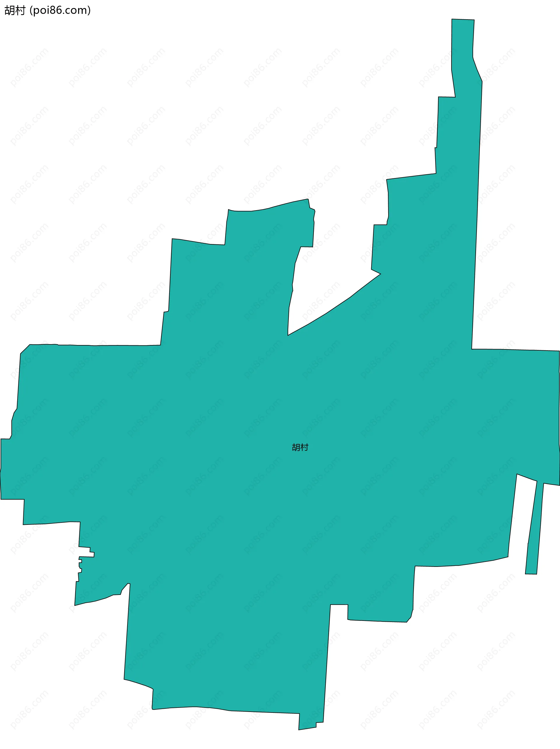 胡村边界地图
