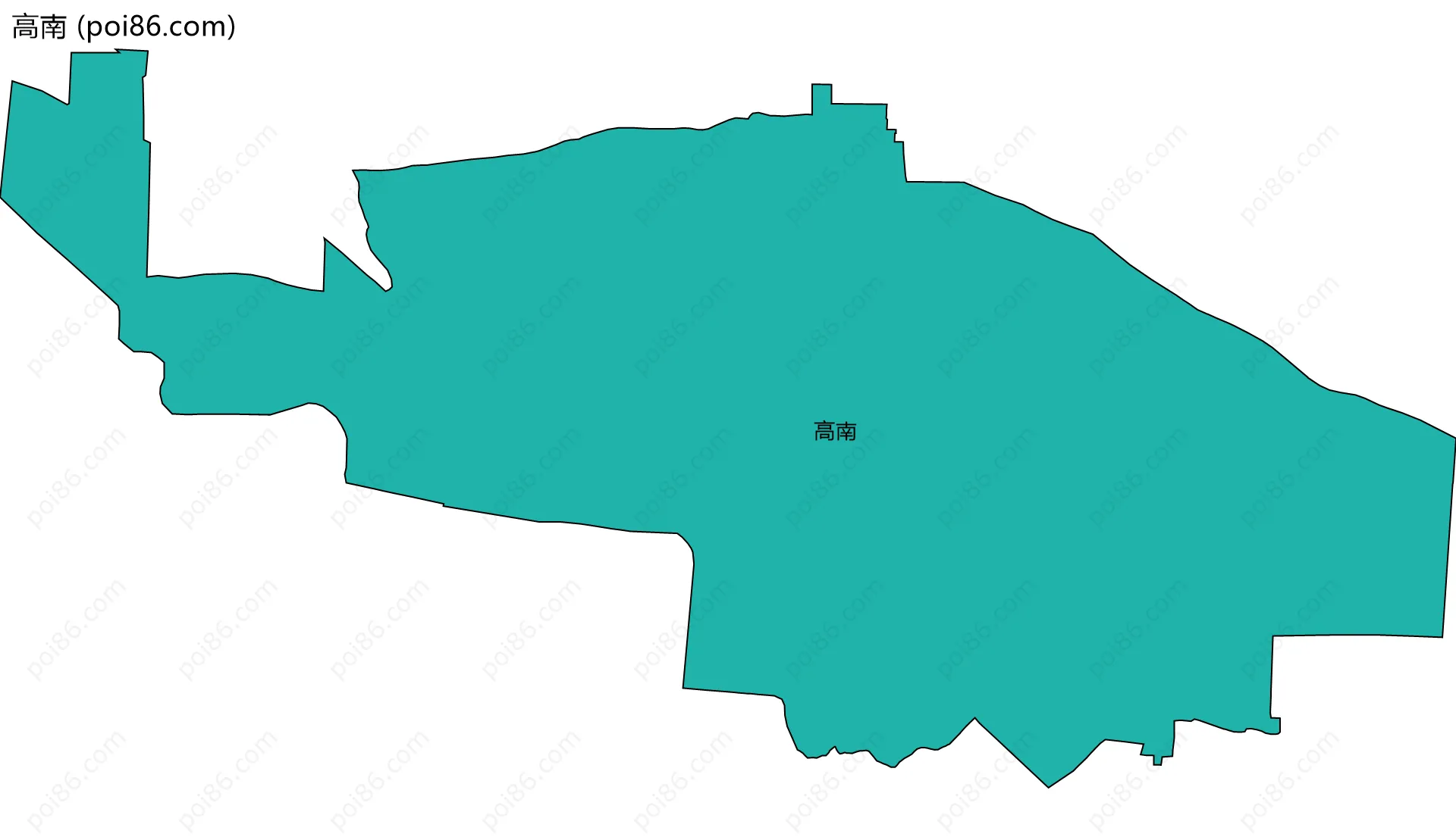 高南边界地图