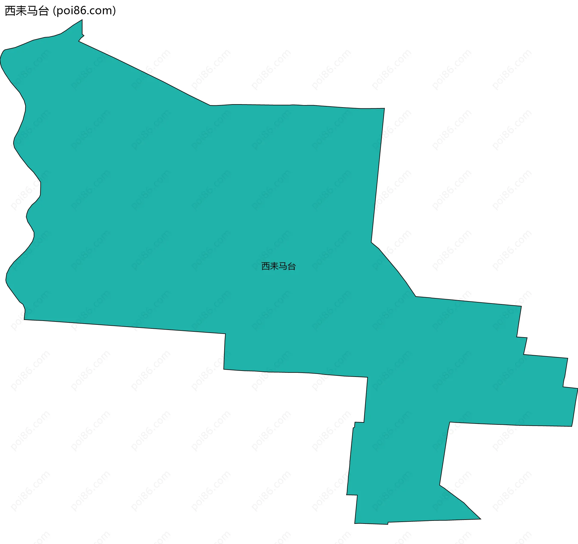 西耒马台边界地图