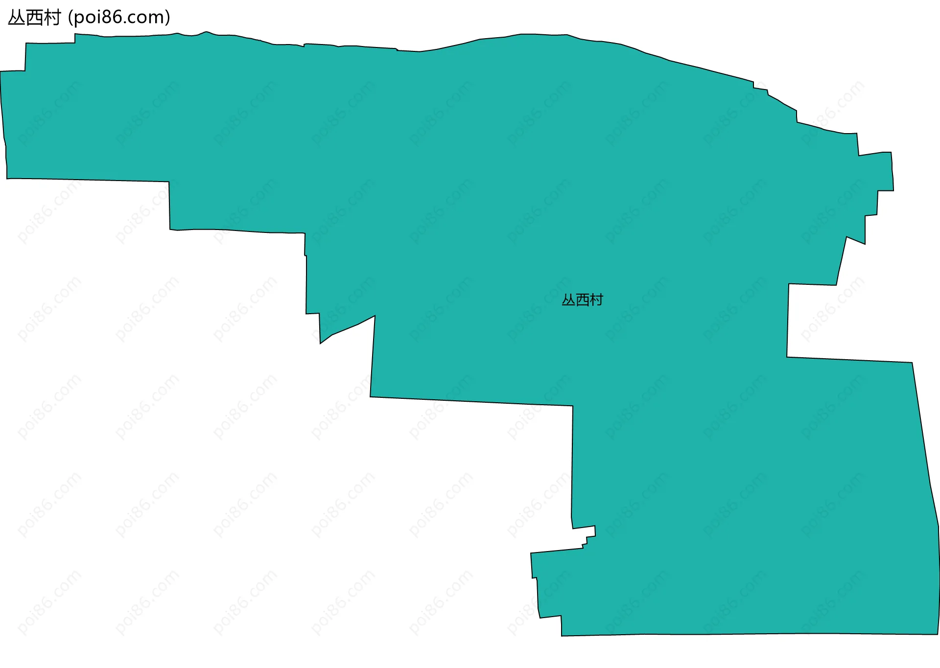 丛西村边界地图