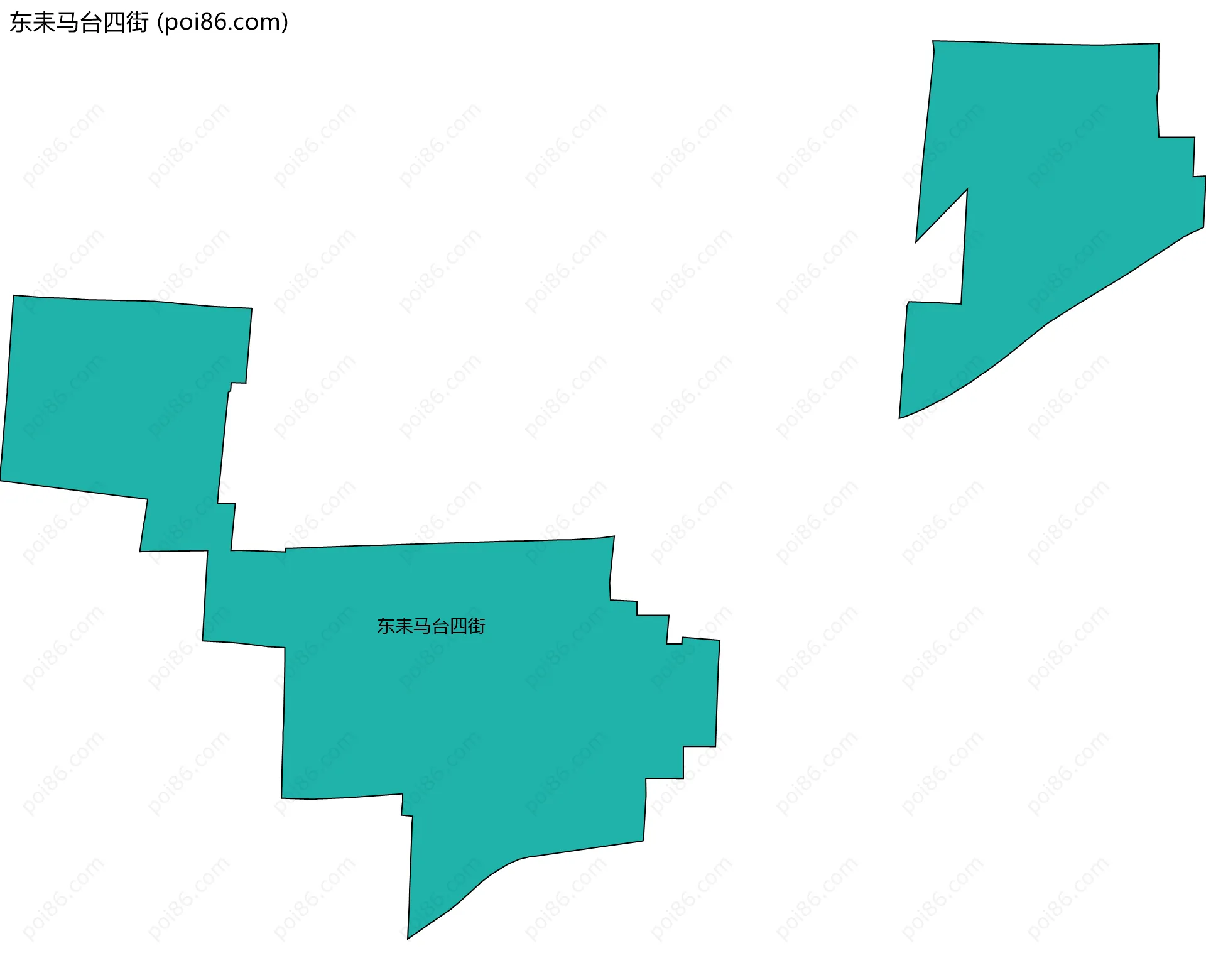 东耒马台四街边界地图