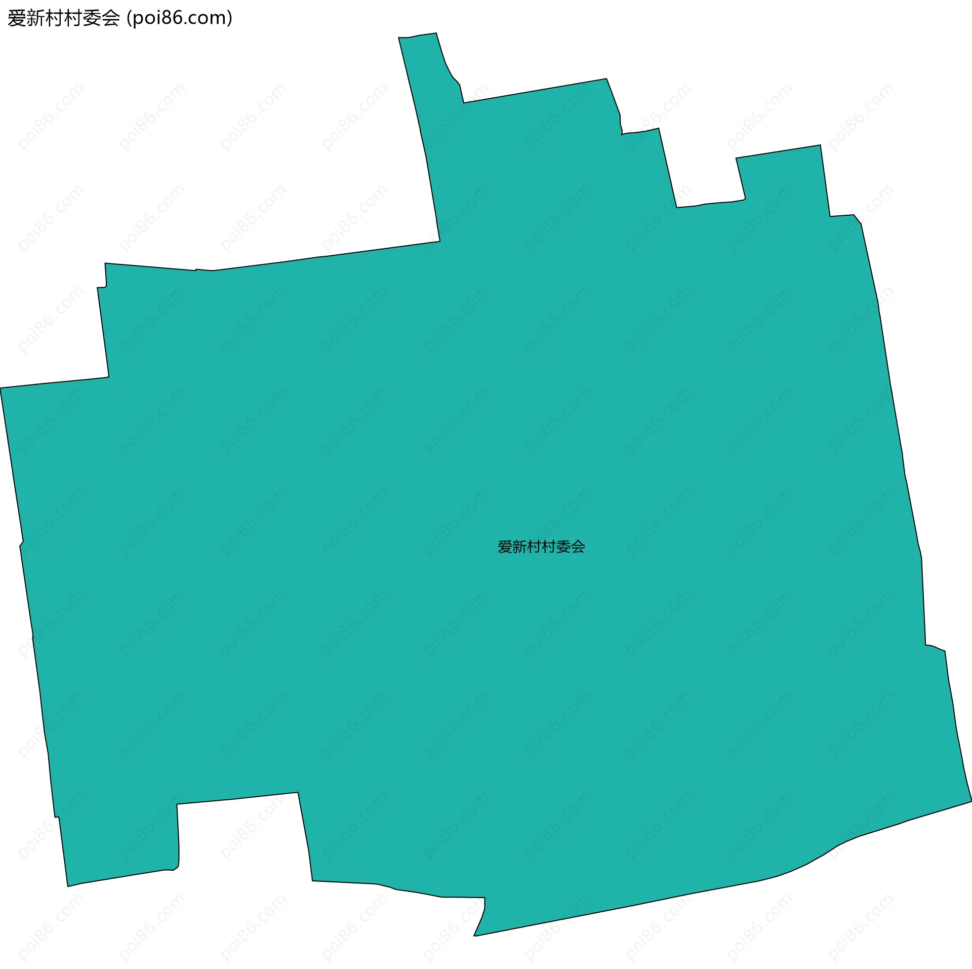 爱新村村委会边界地图