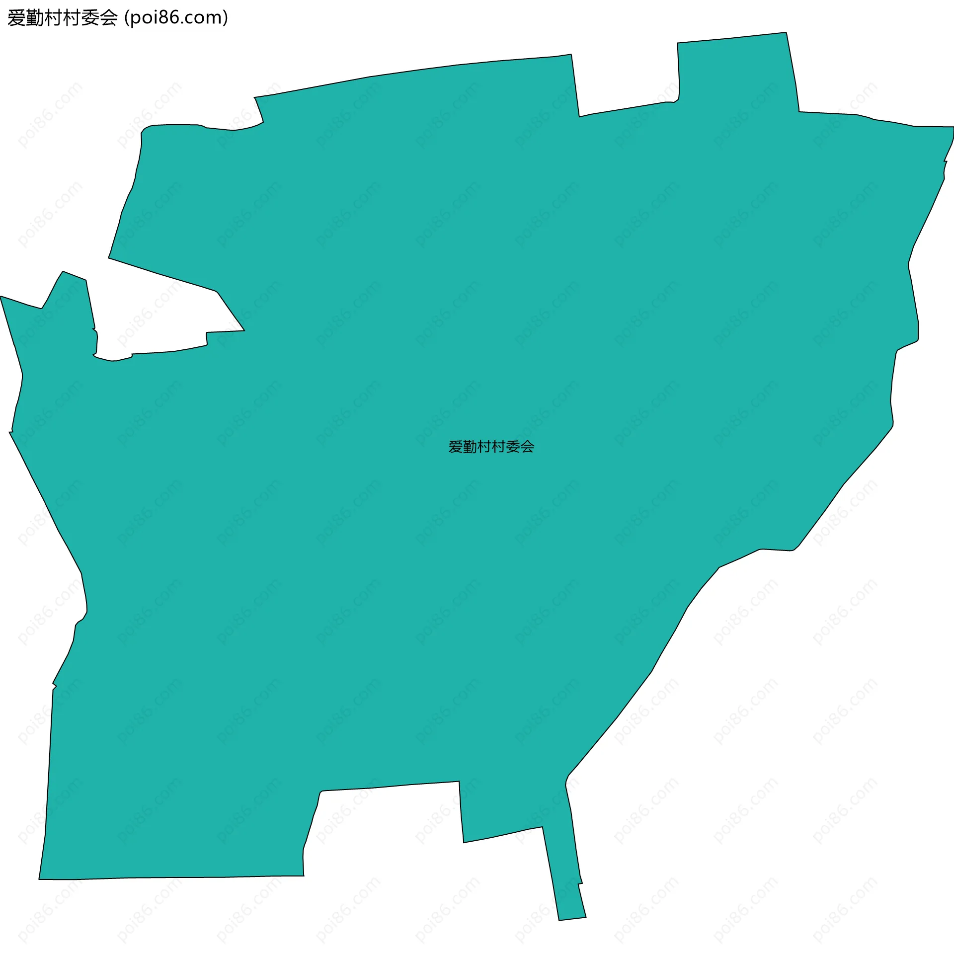 爱勤村村委会边界地图