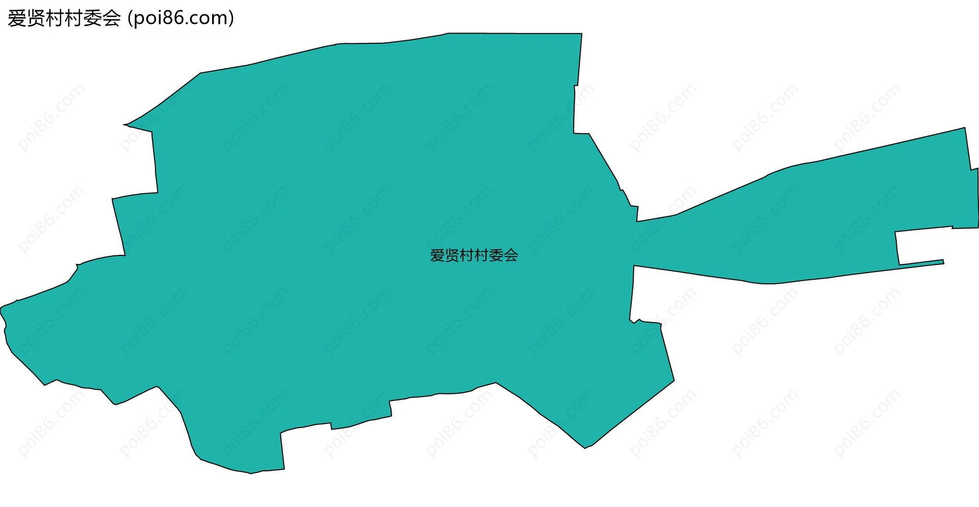 爱贤村村委会边界地图