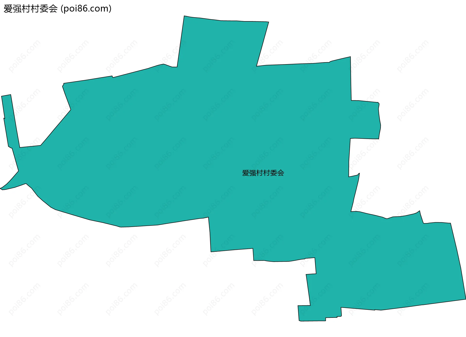 爱强村村委会边界地图