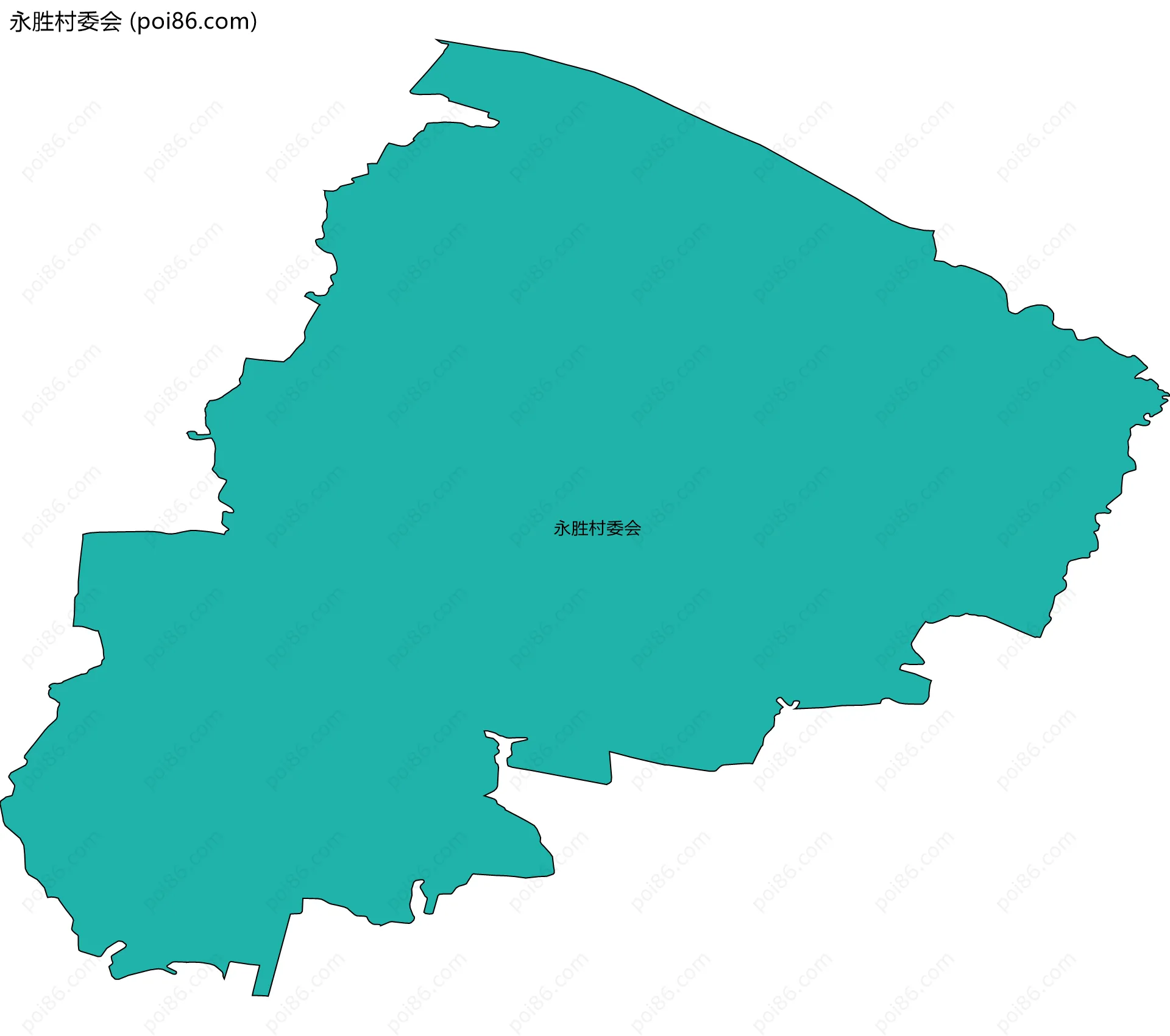 永胜村委会边界地图