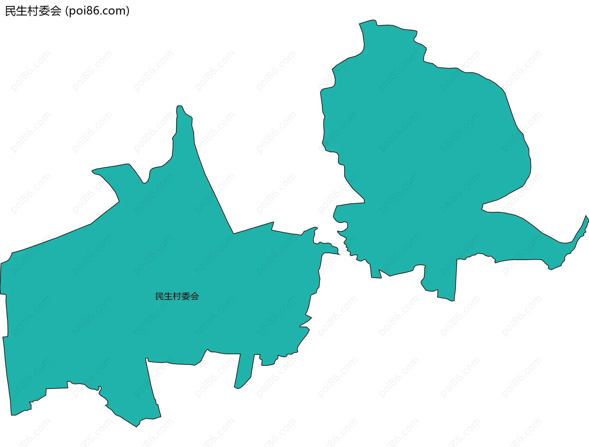 民生村委会边界地图