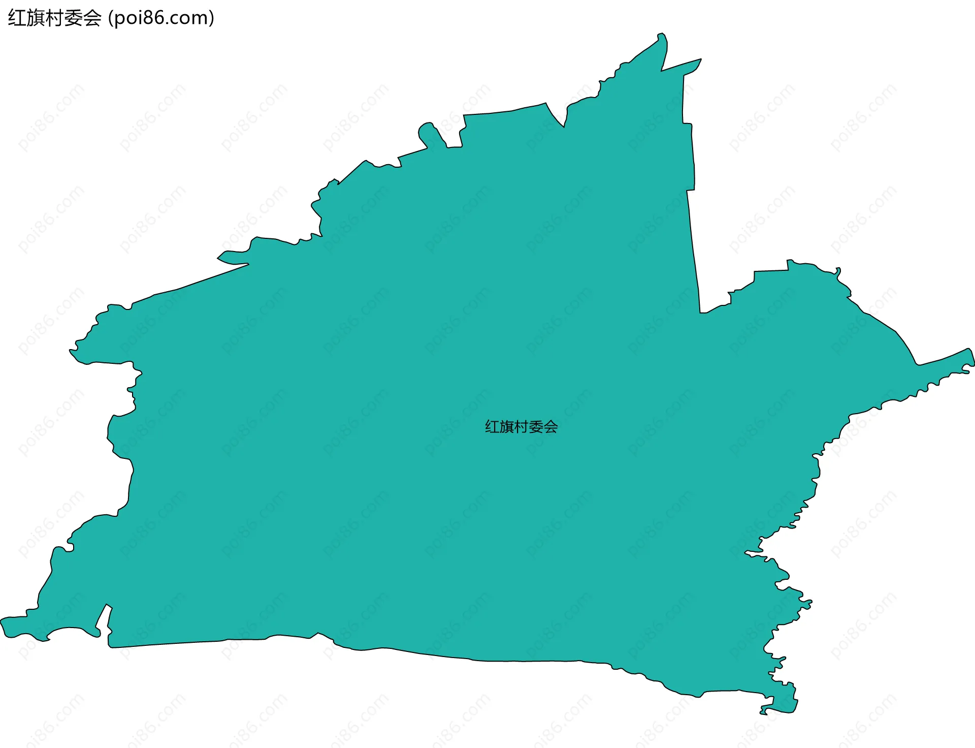 红旗村委会边界地图