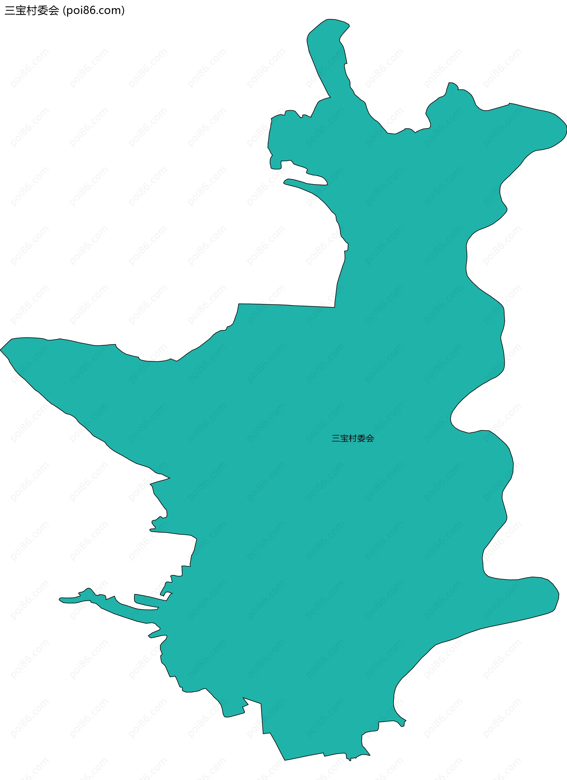 三宝村委会边界地图