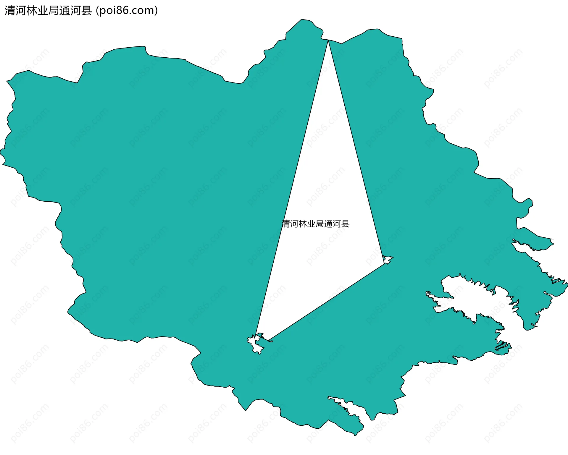 清河林业局通河县边界地图