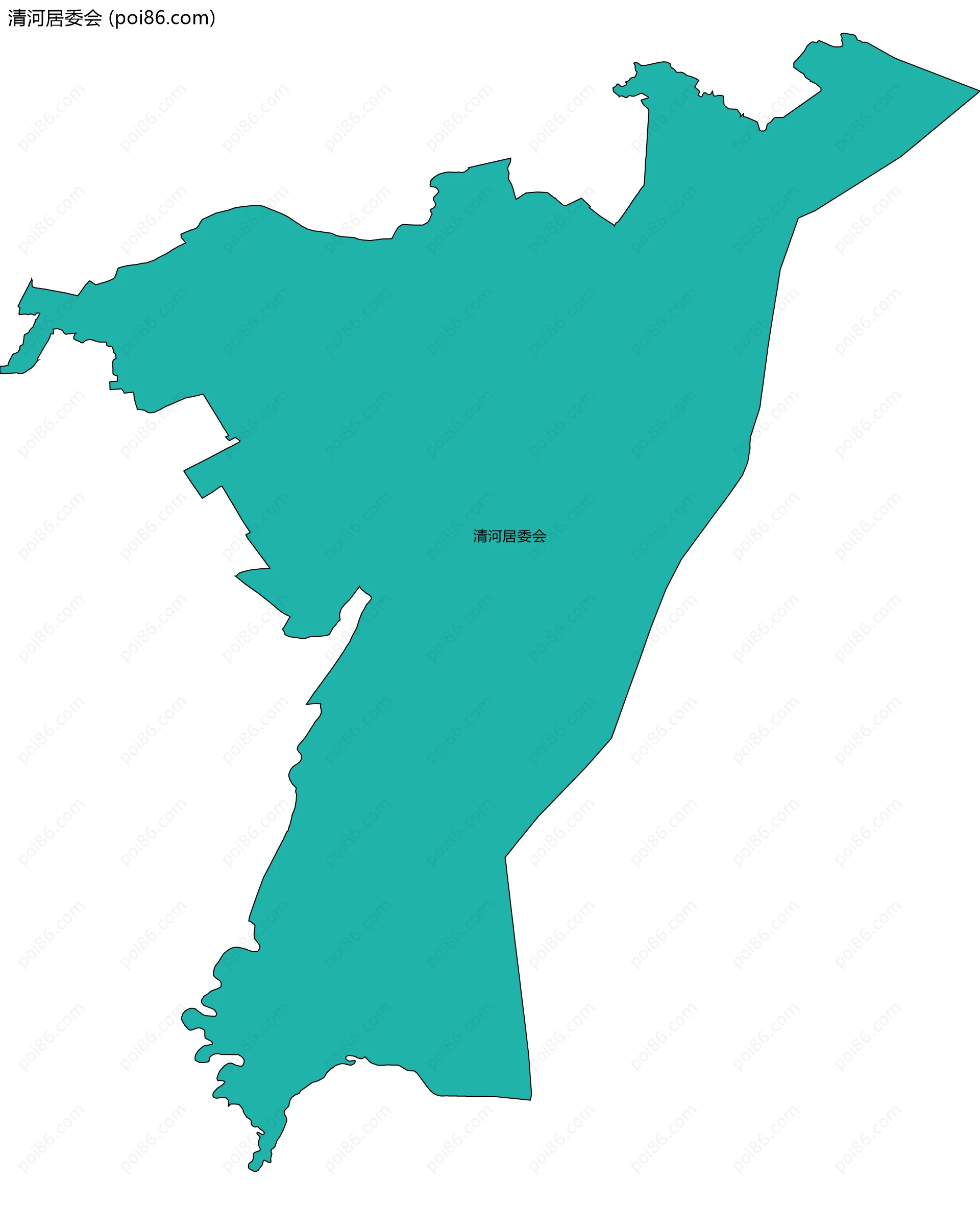 清河居委会边界地图