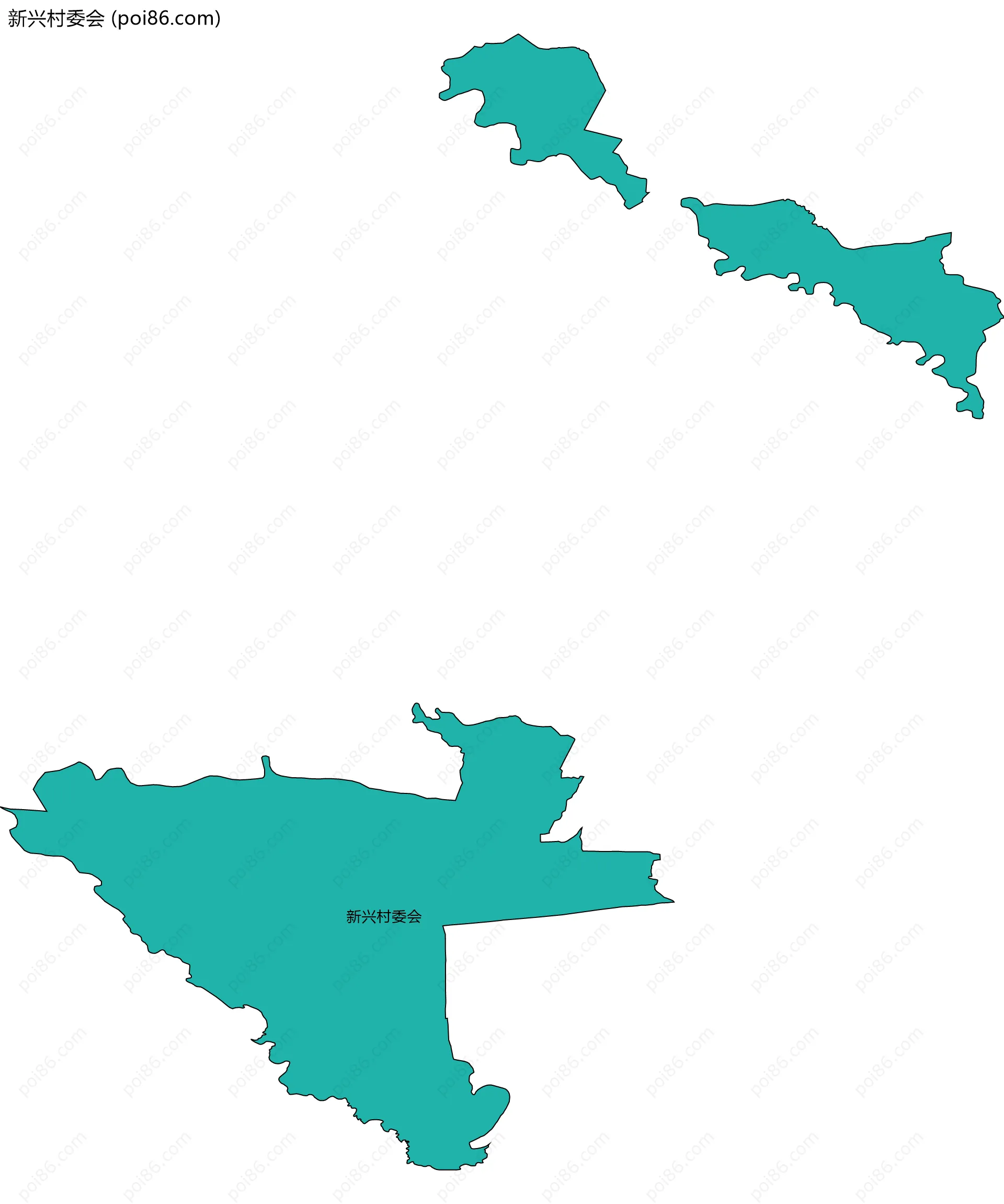 新兴村委会边界地图