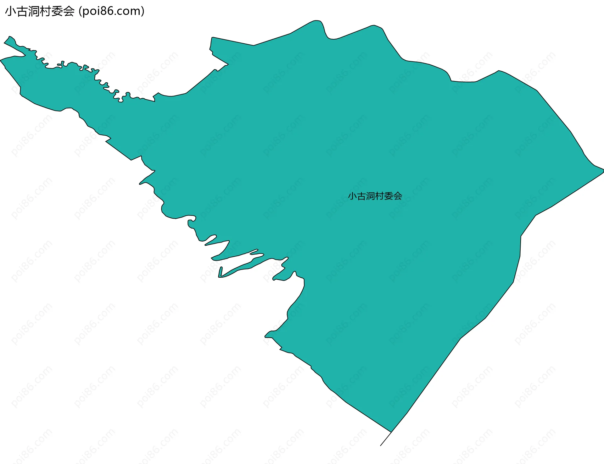 小古洞村委会边界地图