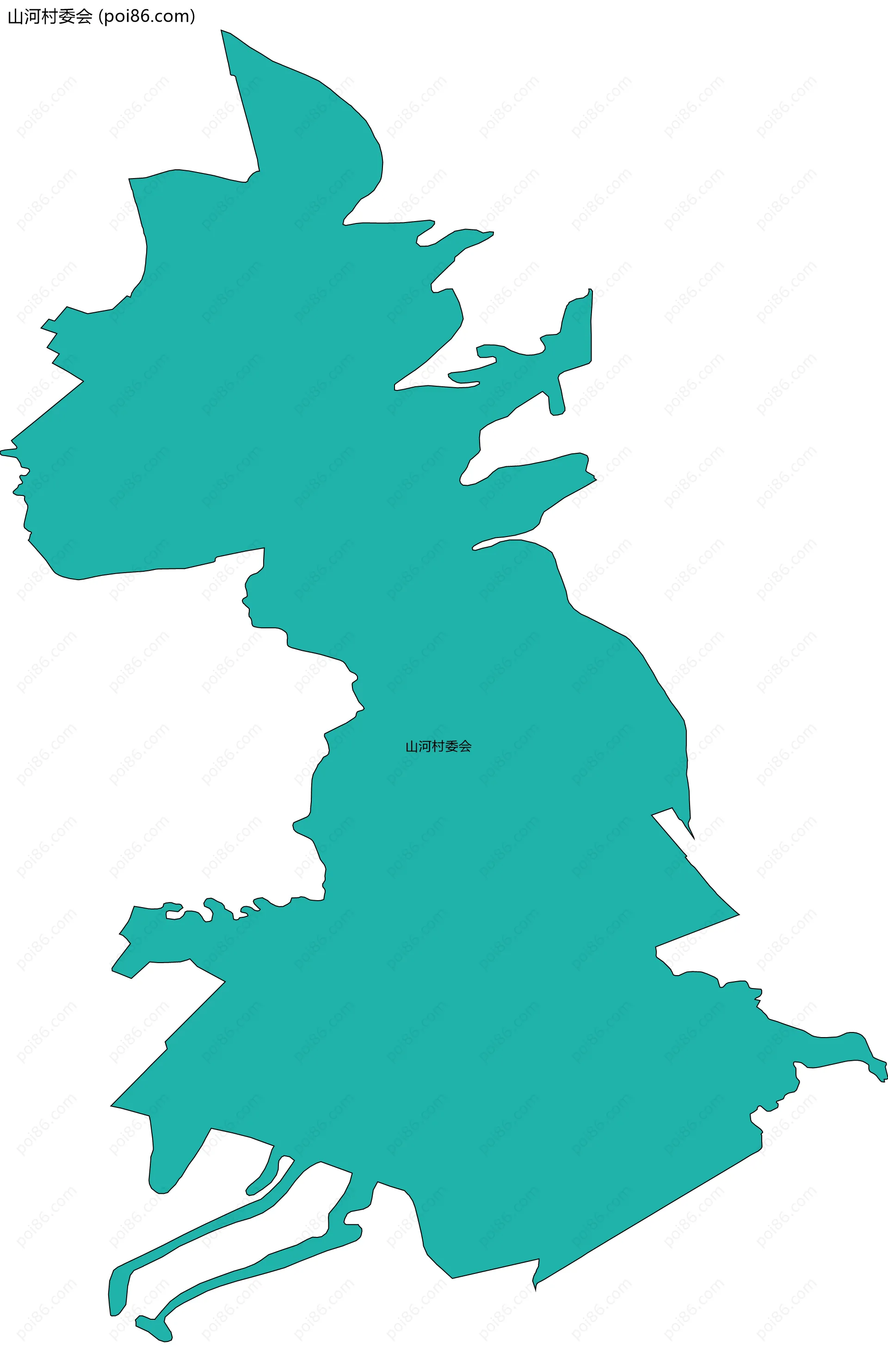 山河村委会边界地图