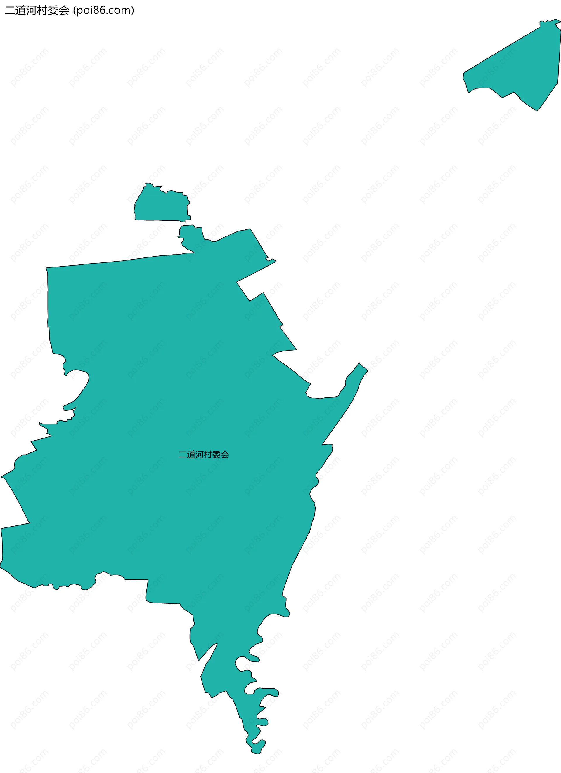 二道河村委会边界地图