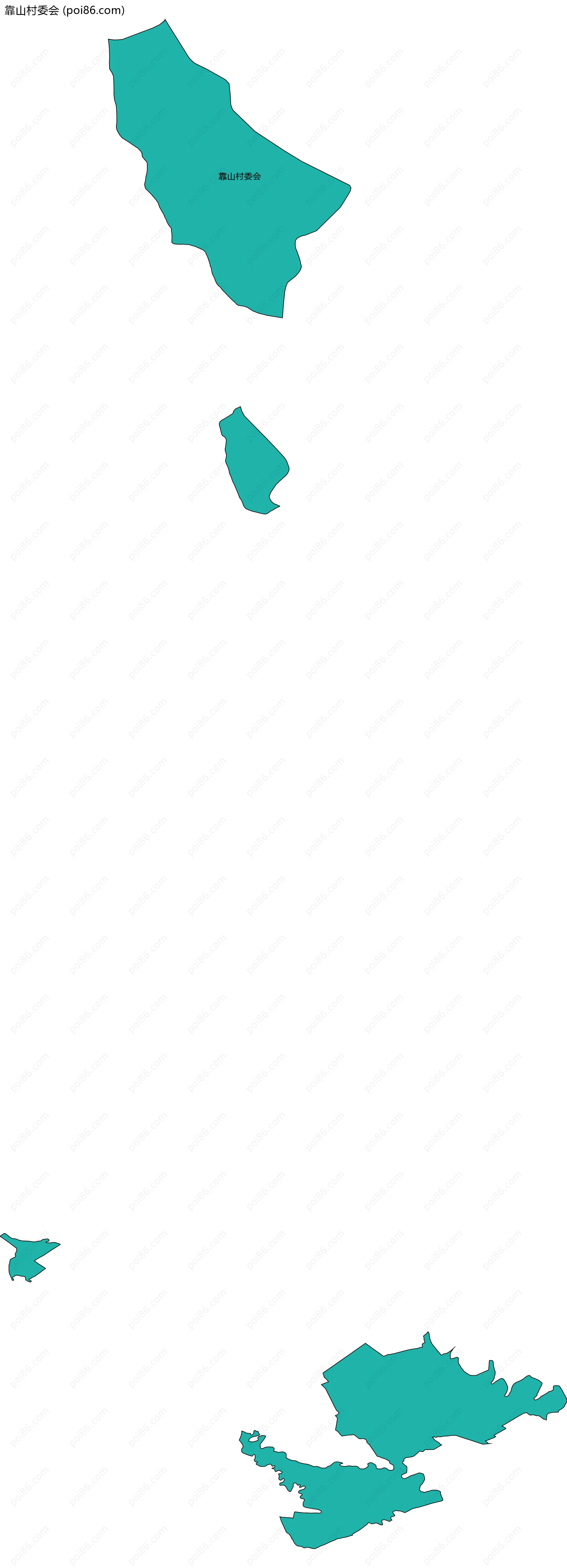 靠山村委会边界地图